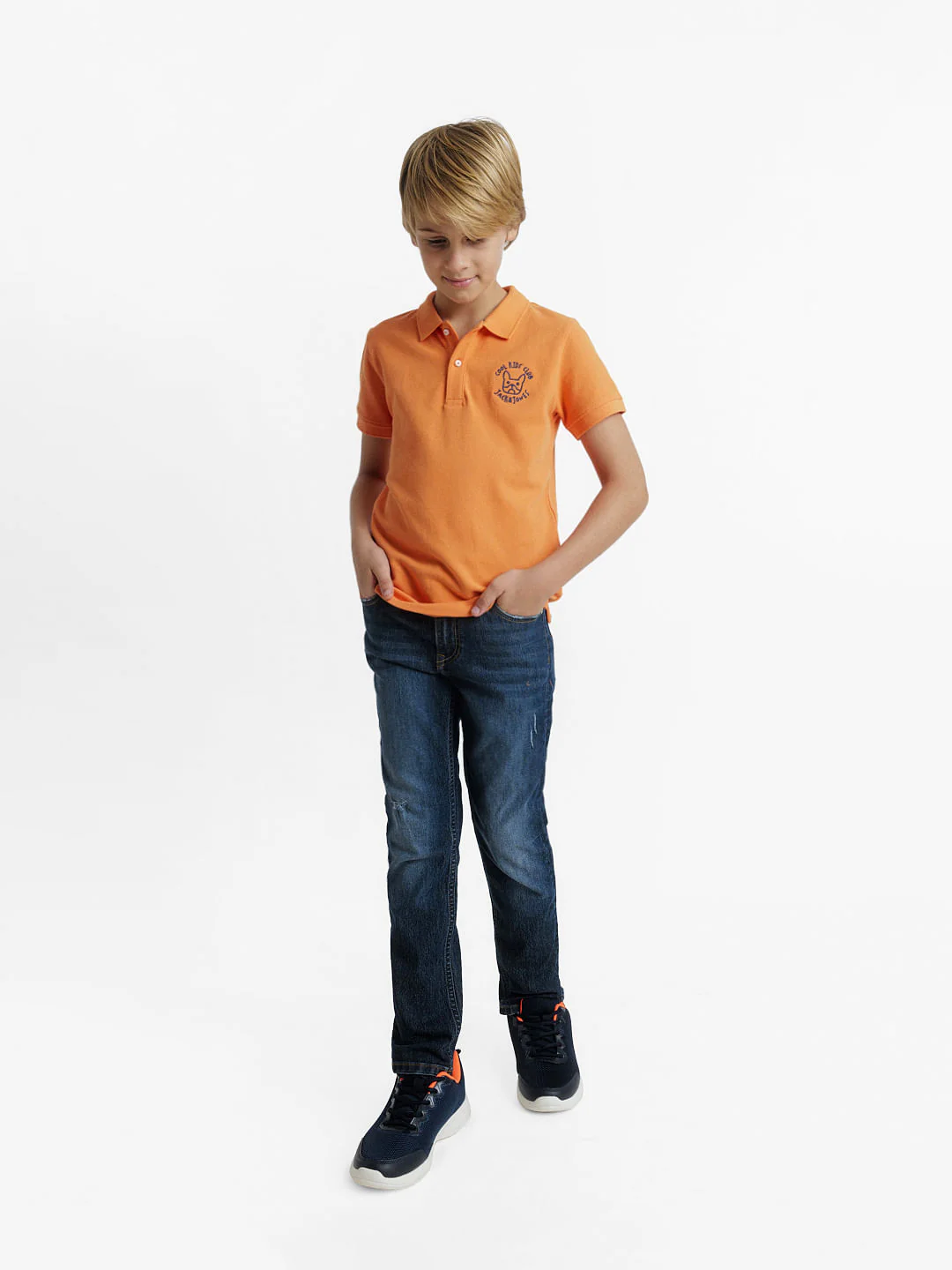 Orange Polo Neck T-shirt - Image 6