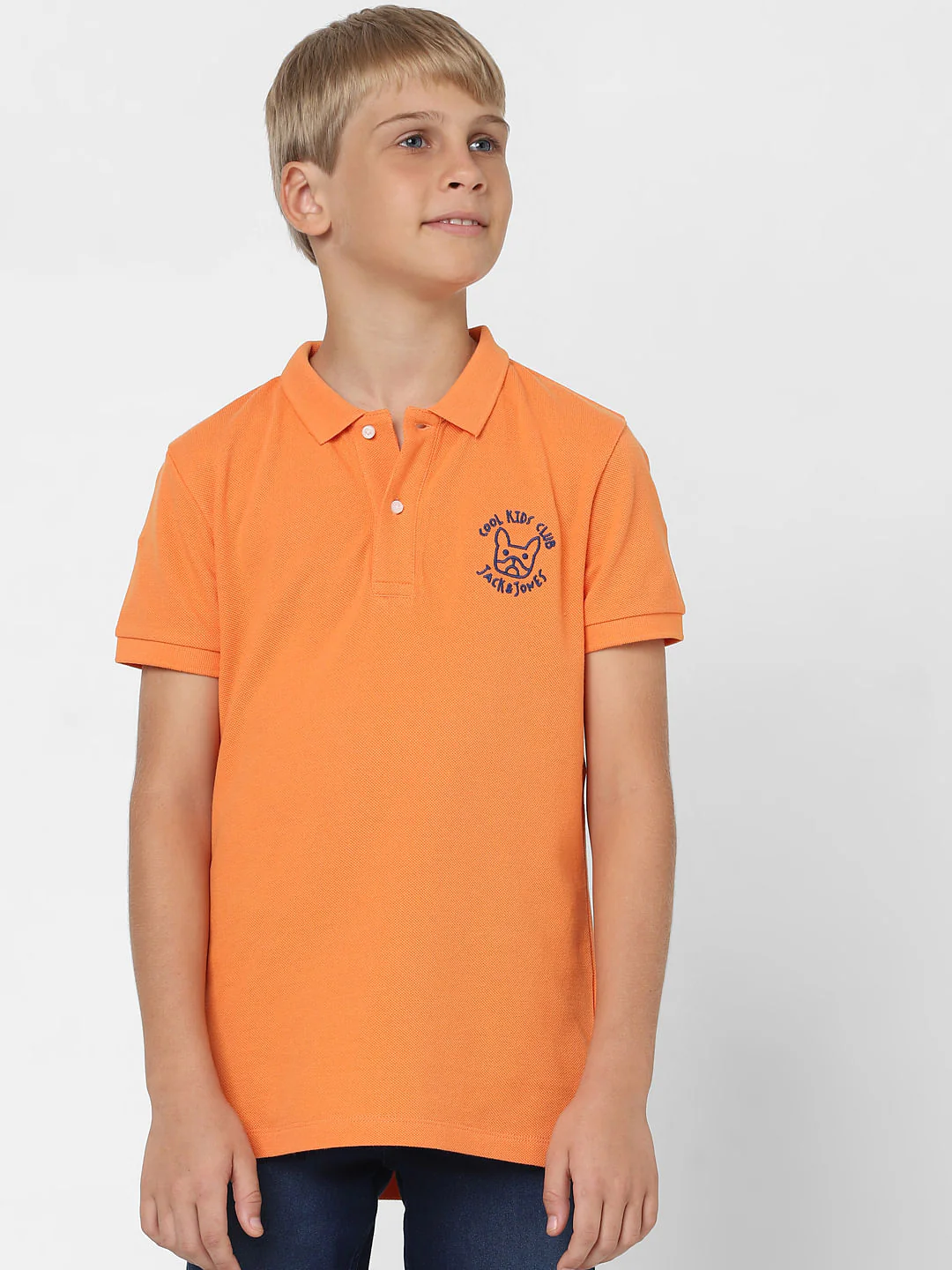 Boys Orange Polo T-shirt - Image 2