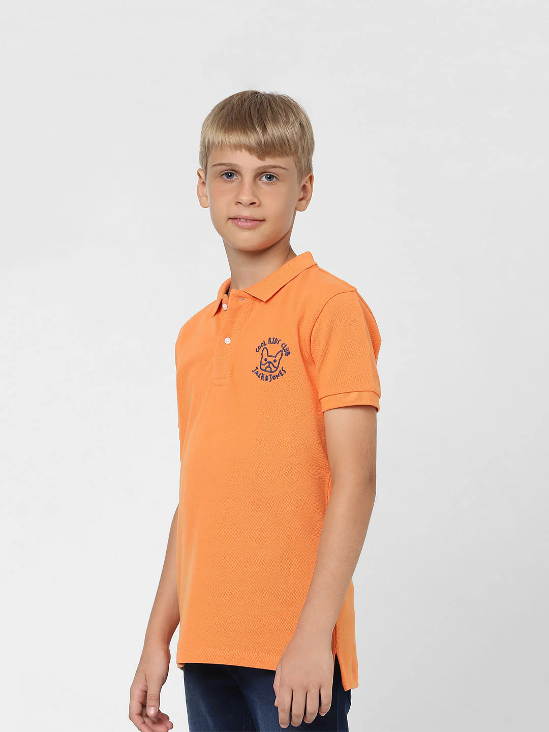 Boys Orange Polo T-shirt - Image 3