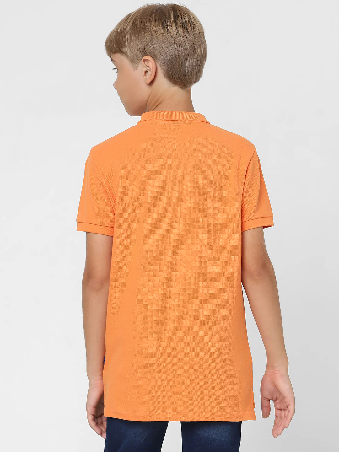 Boys Orange Polo T-shirt - Image 4