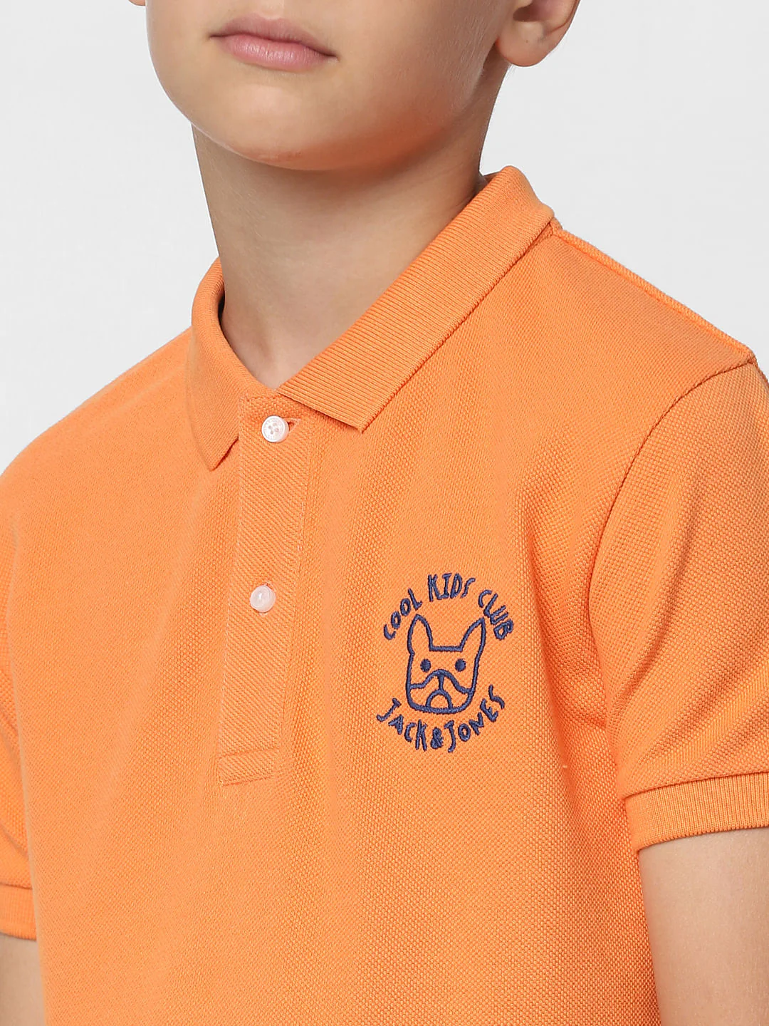 Boys Orange Polo T-shirt - Image 5