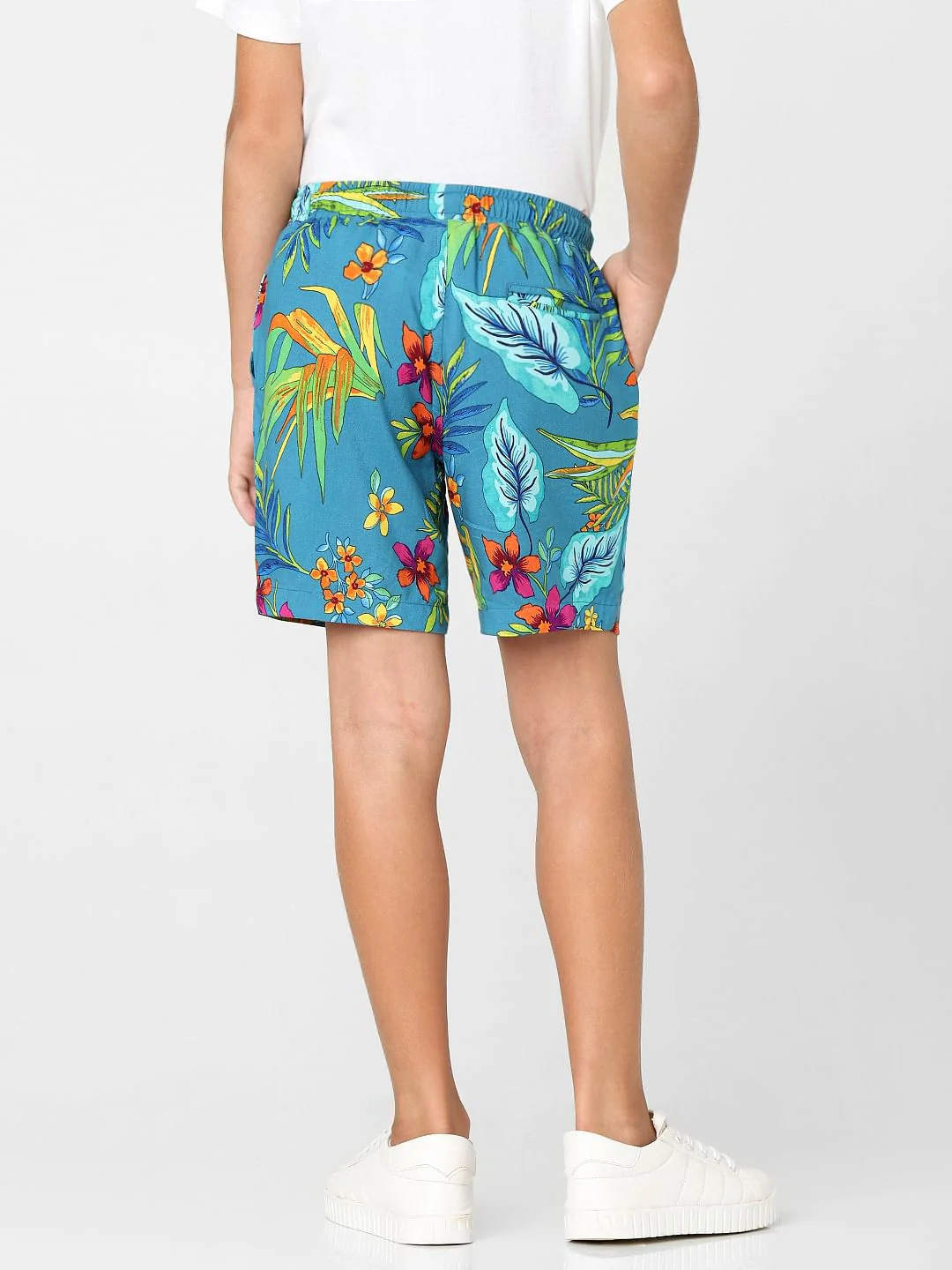 Boys Green Printed Shorts - Image 4