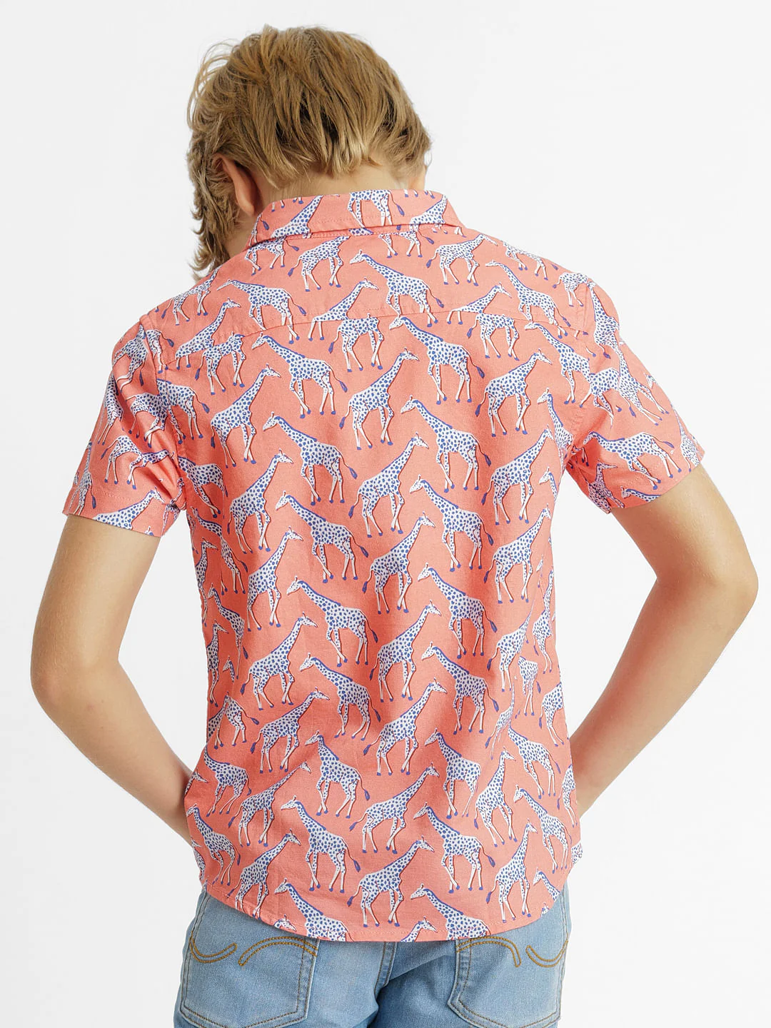 Coral Printed Short Sleeves Shirt - Image 4