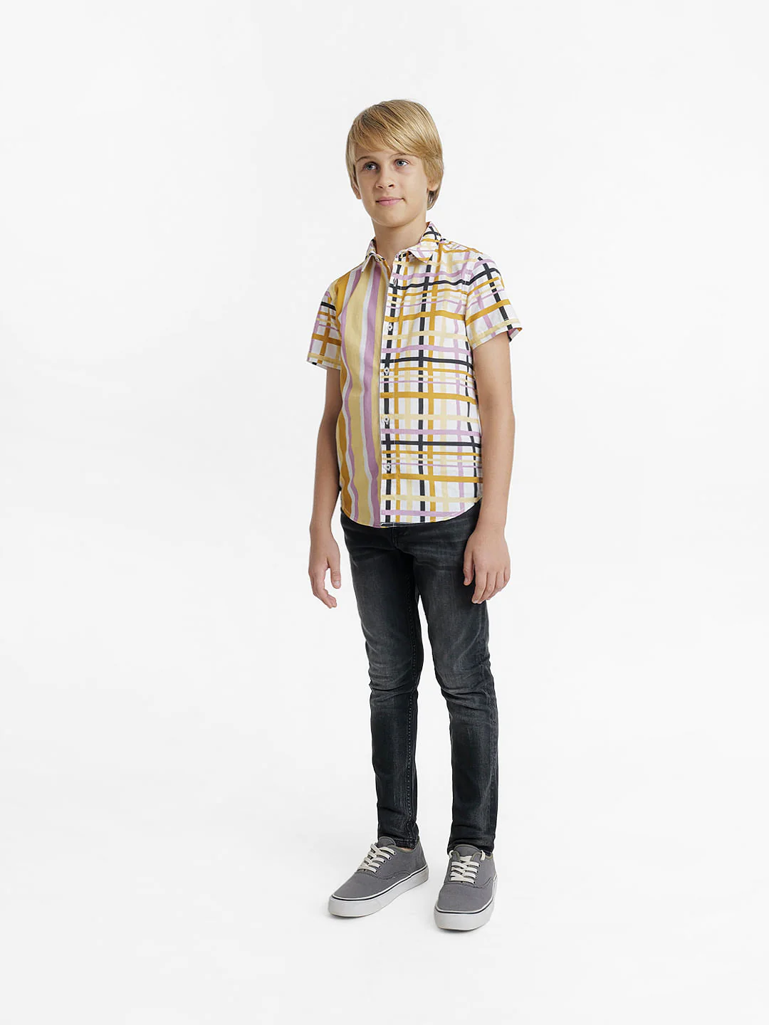 Yellow Printed Short Sleeves Shirt - Image 6