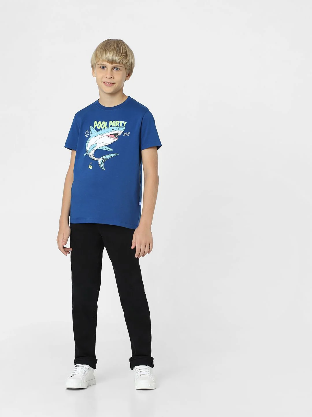 BOYS Blue Graphic Print T-shirt - Image 6