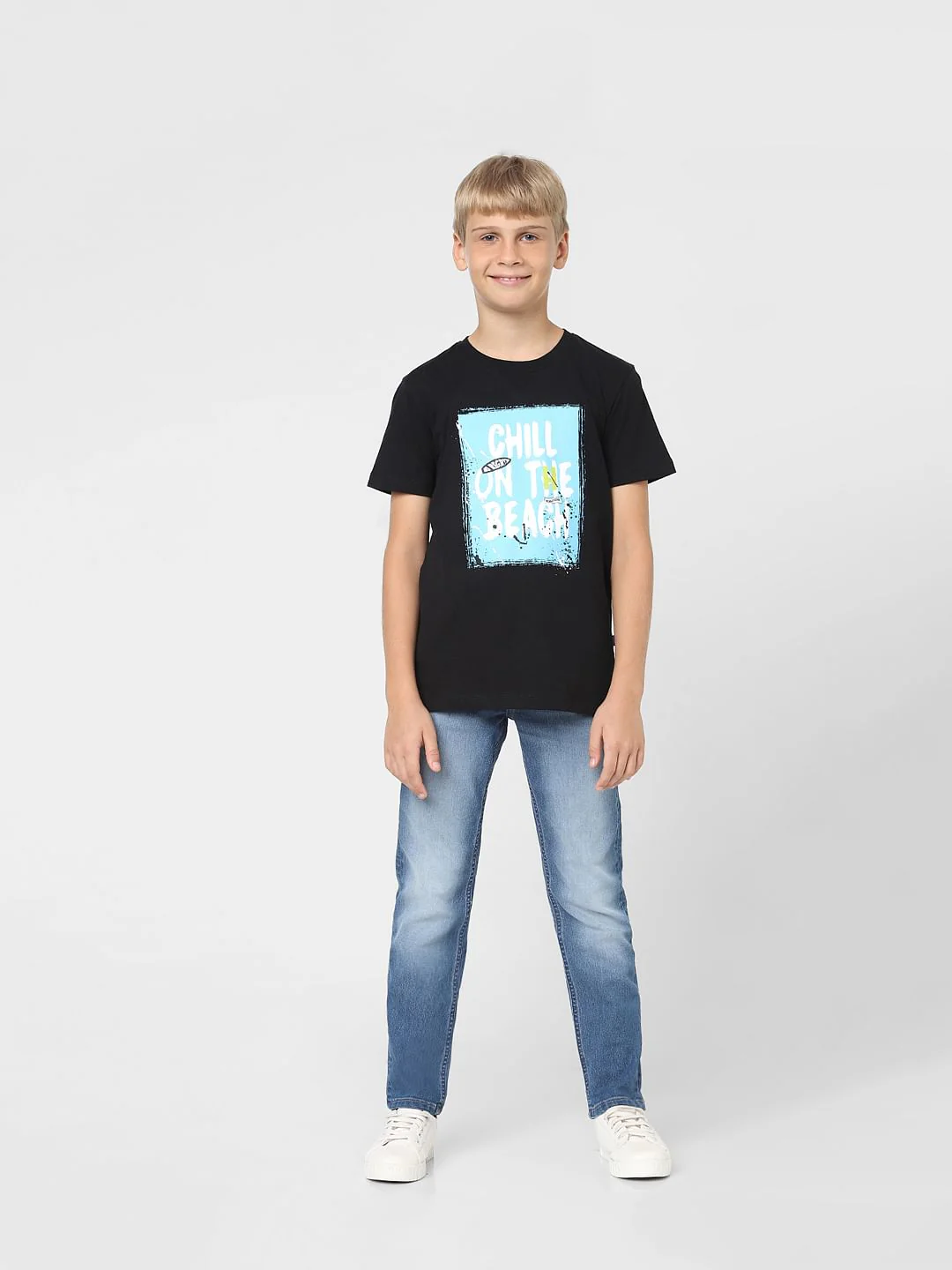 Boys Black Graphic Print T-shirt - Image 6