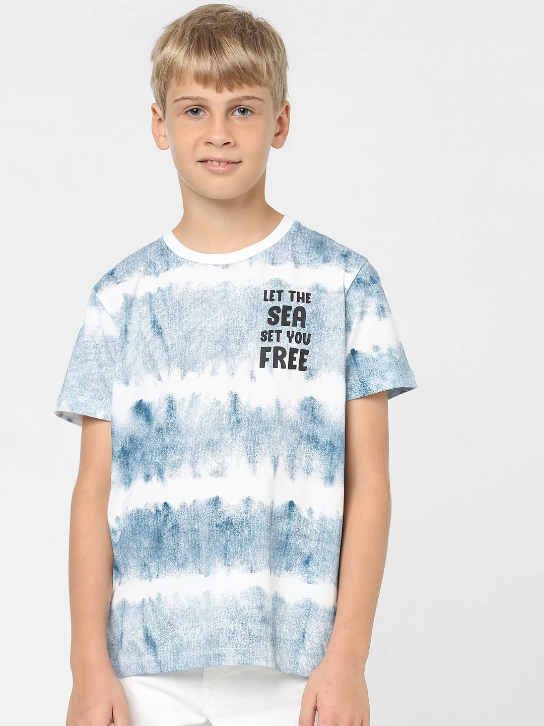 Boys Blue Graphic Print T-shirt - Image 2