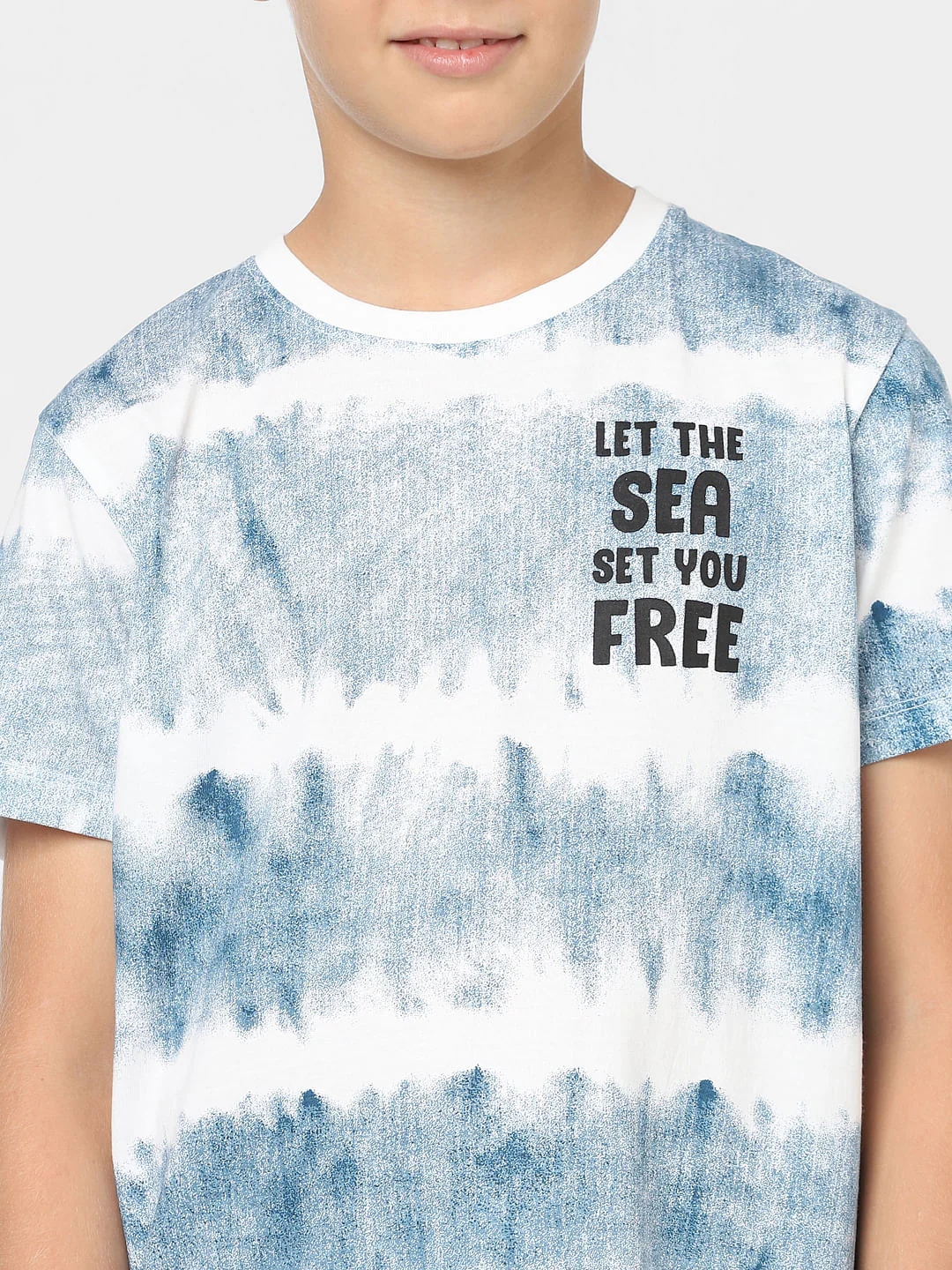 Boys Blue Graphic Print T-shirt - Image 5