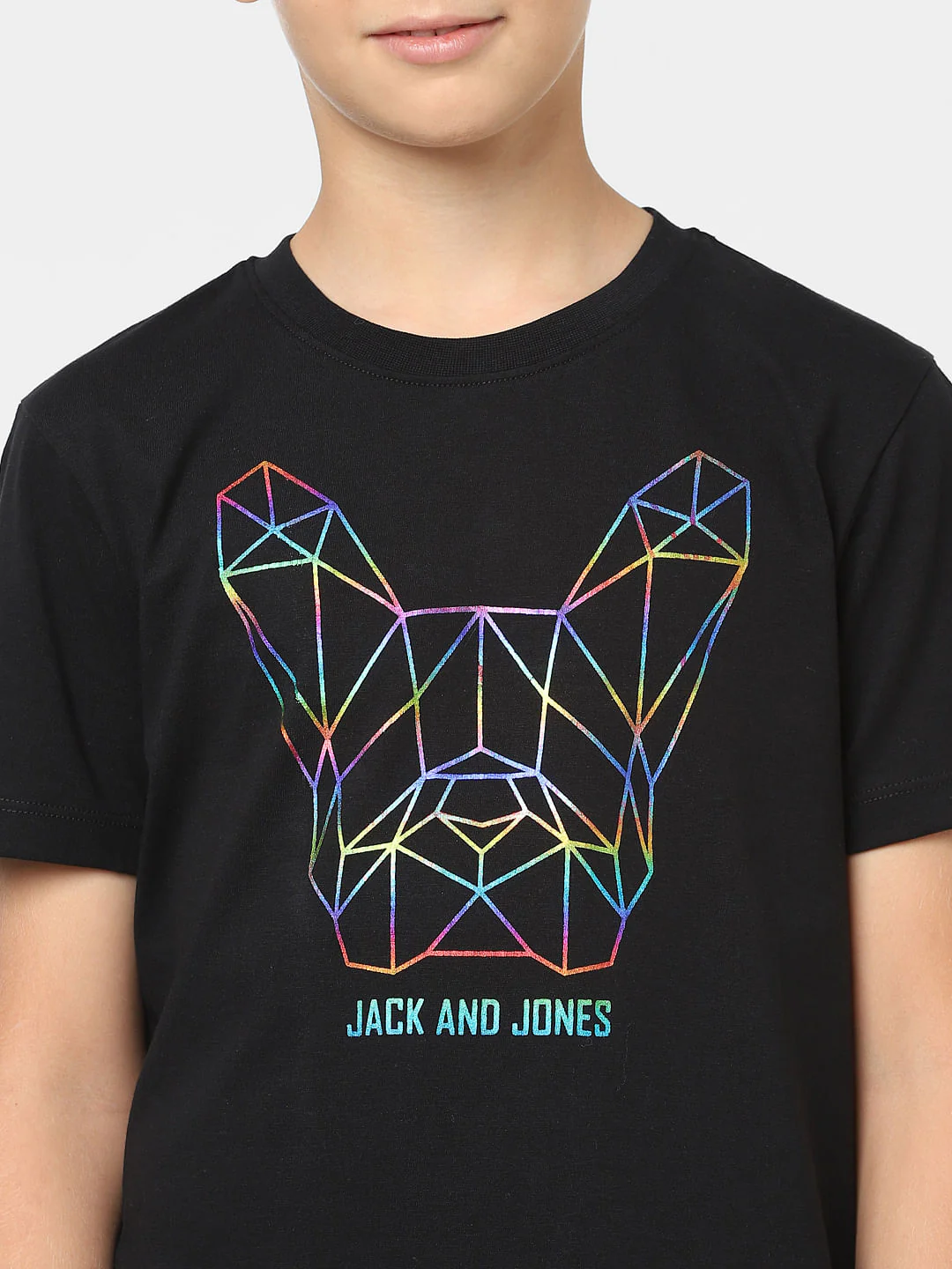 Boys Black Graphic Print T-shirt - Image 5