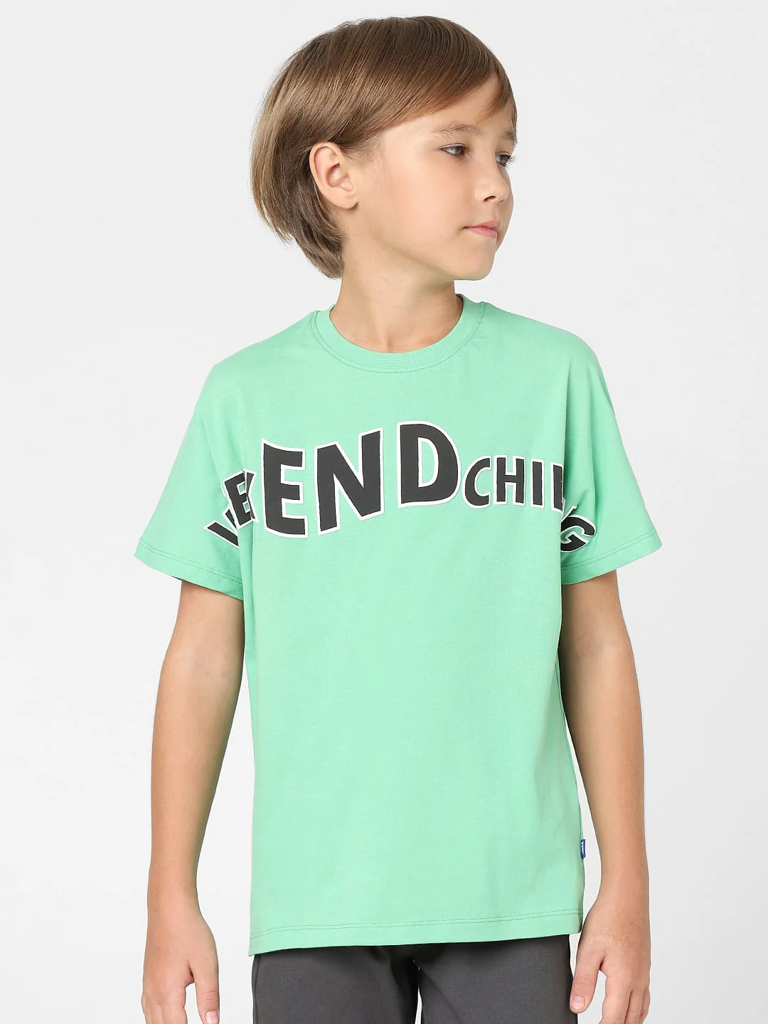 Boys Green Crew Neck T-shirt - Image 2