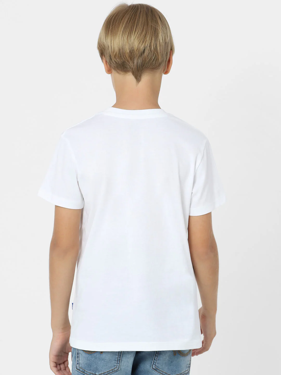 BOYS White Logo Print T-shirt - Image 4