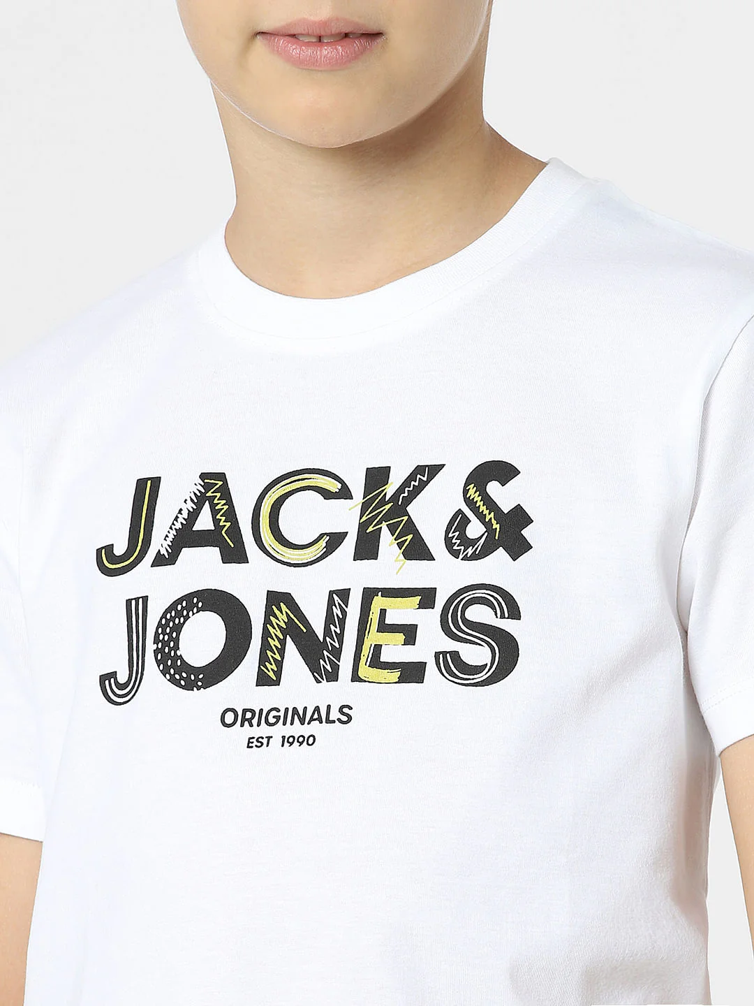 BOYS White Logo Print T-shirt - Image 5