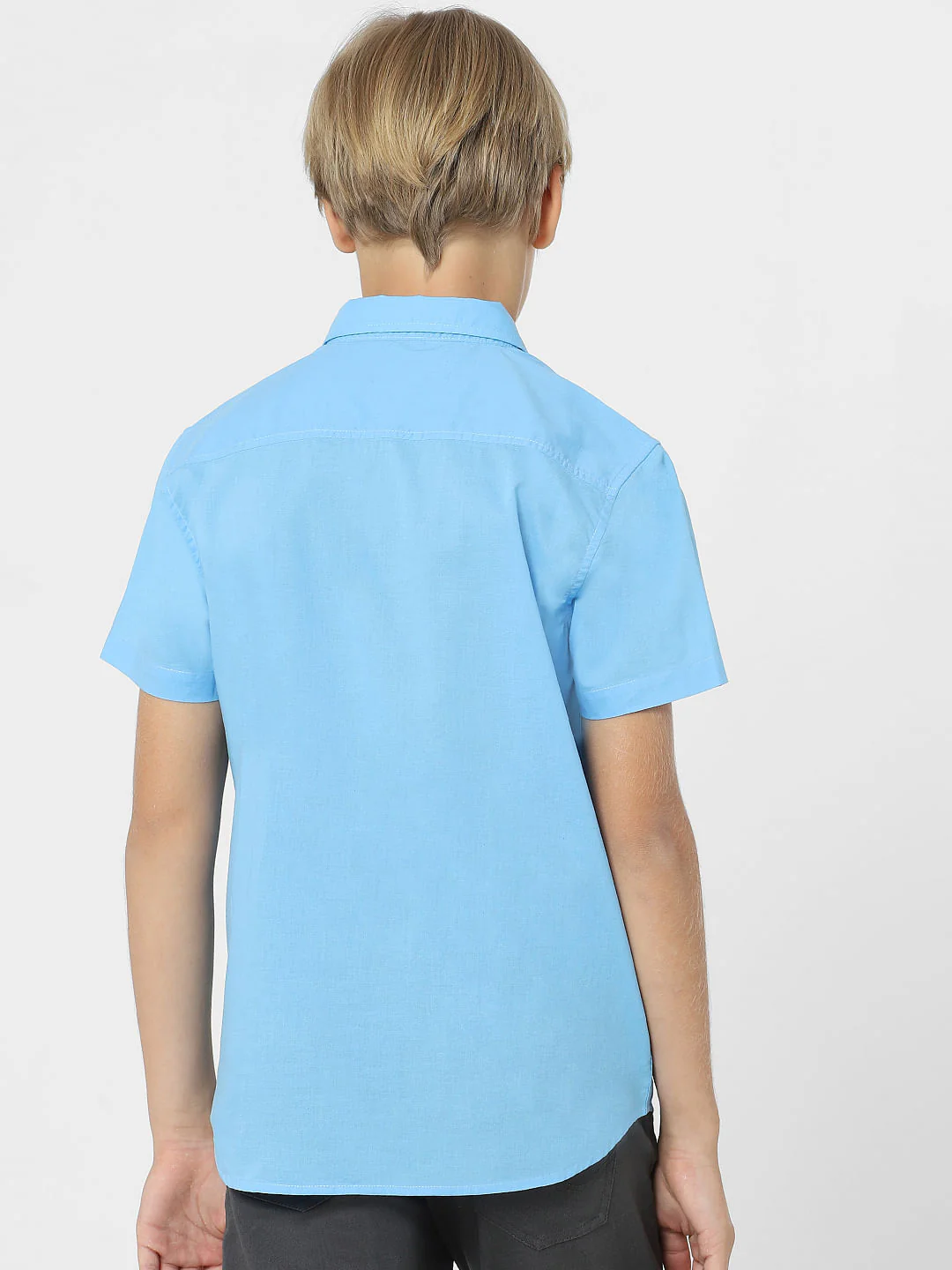 BOYS Blue Short Sleeves Shirt - Image 4
