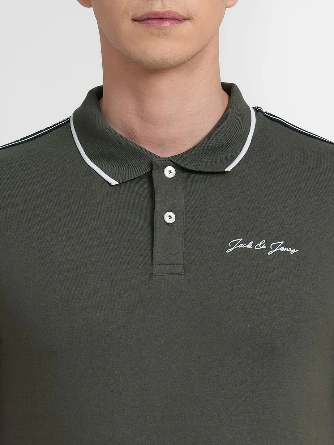 Dark Green Polo Neck T-shirt - Image 5