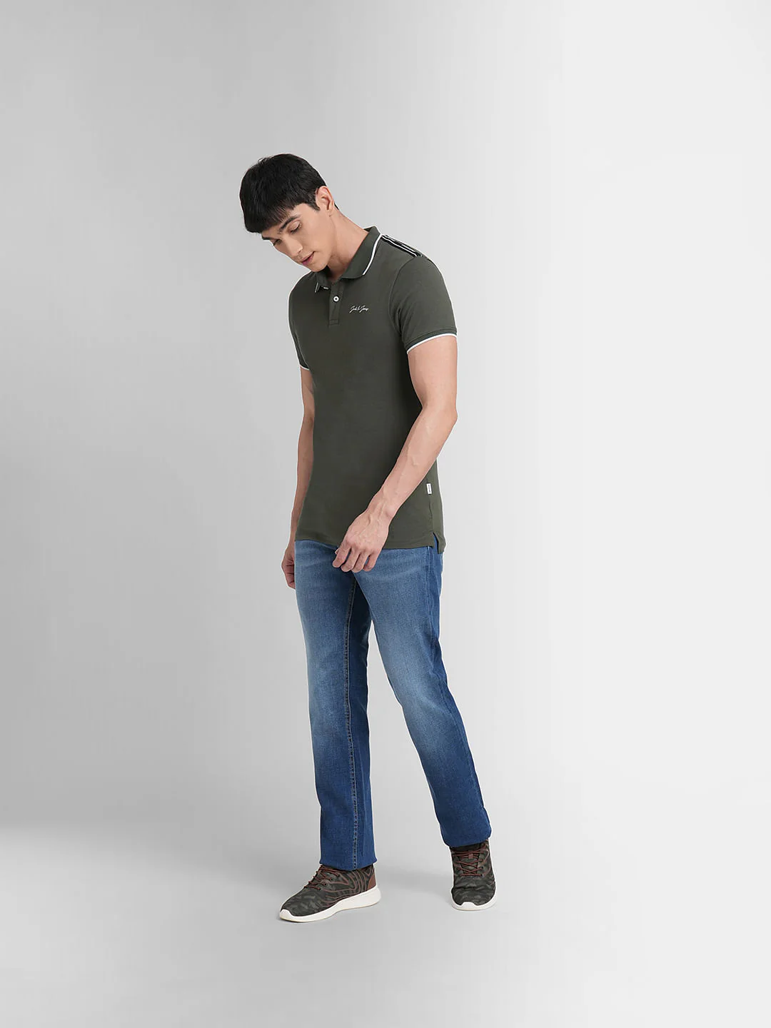 Dark Green Polo Neck T-shirt - Image 6