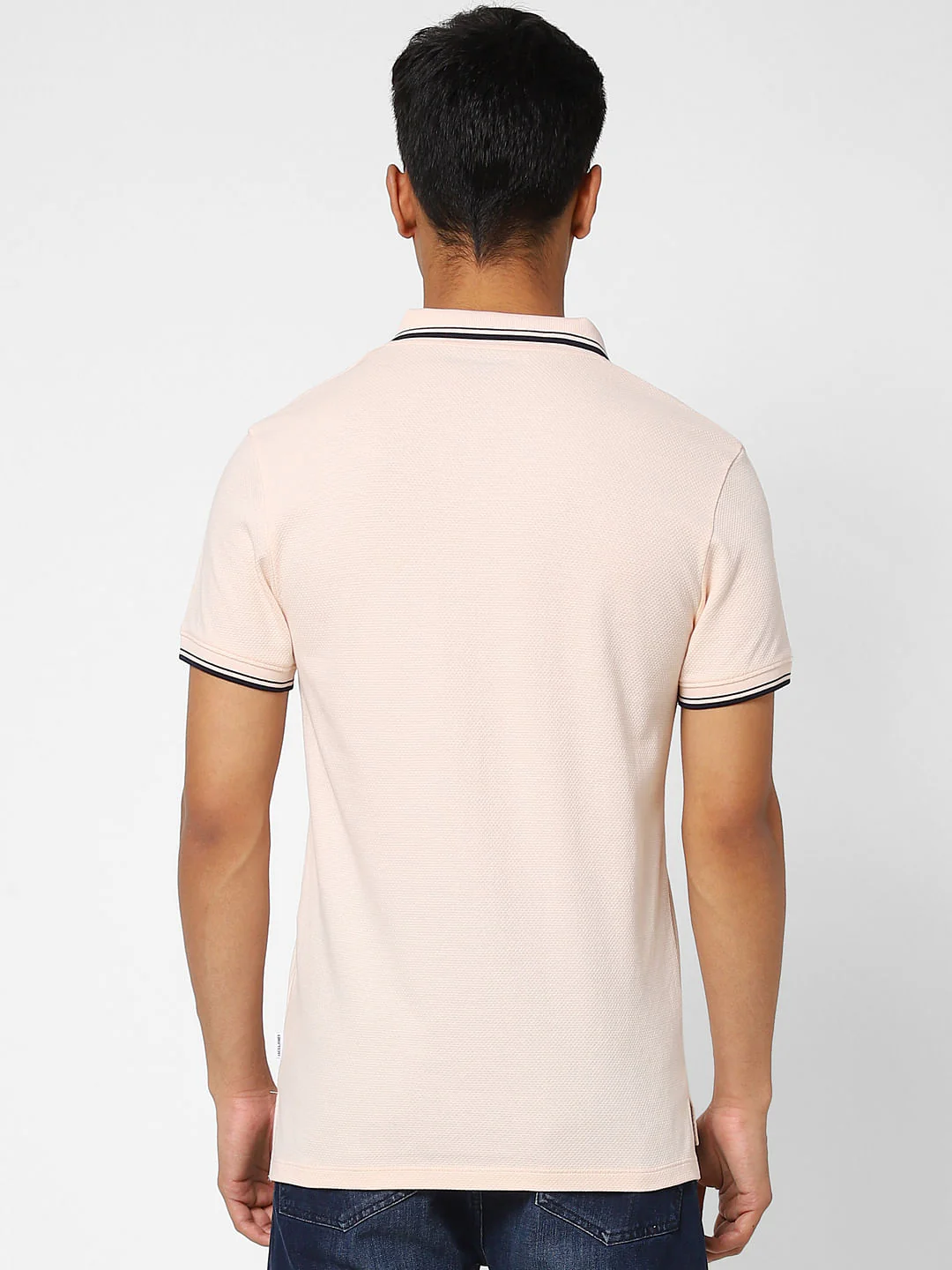 Lilac Contrast Tipping Polo T-shirt - Image 4