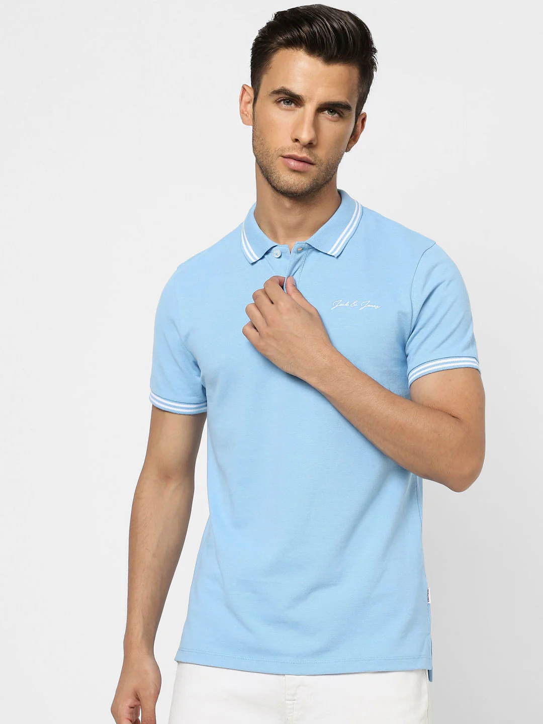 Light Blue Polo T-shirt - Image 2