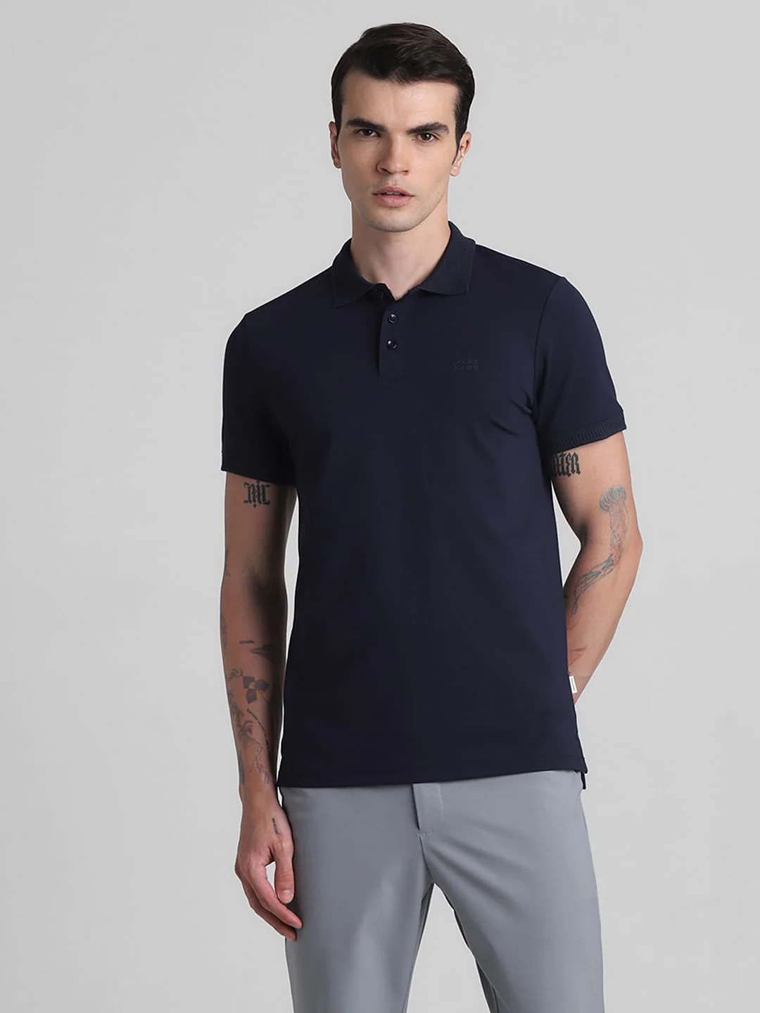 Dark Blue Polo T-shirt - Image 2