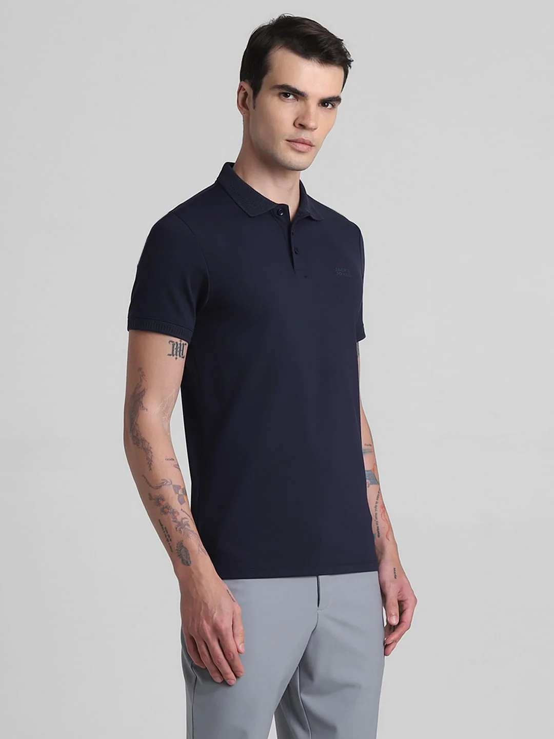 Dark Blue Polo T-shirt - Image 3