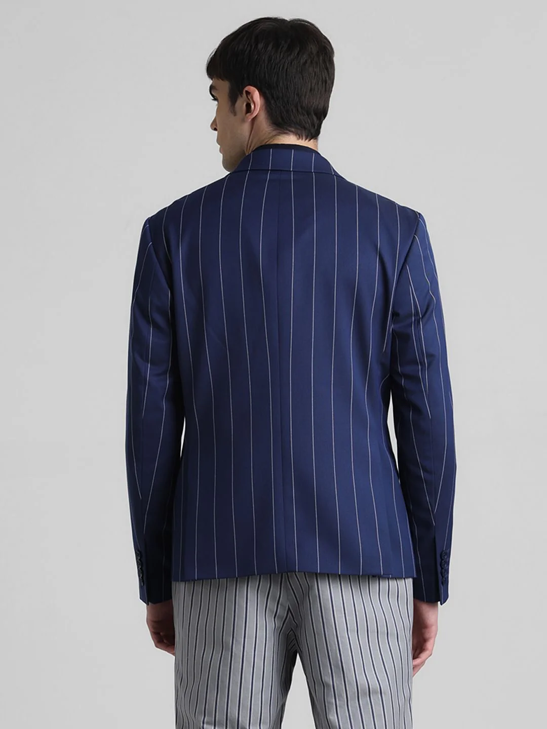 Blue Striped Formal Blazer - Image 4