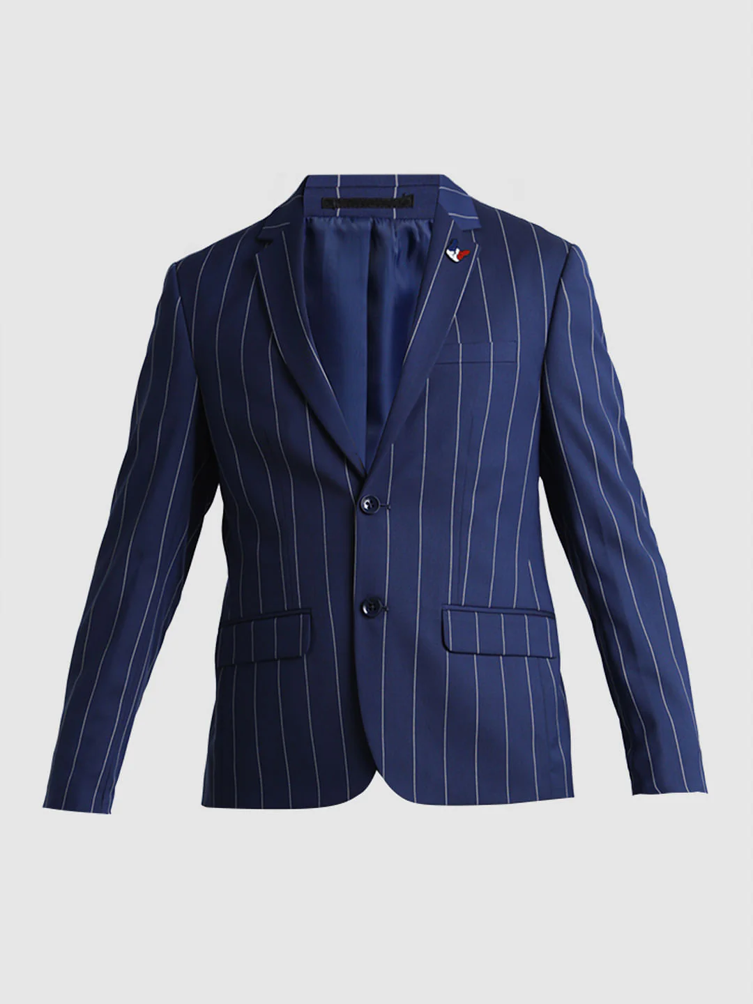 Blue Striped Formal Blazer - Image 7