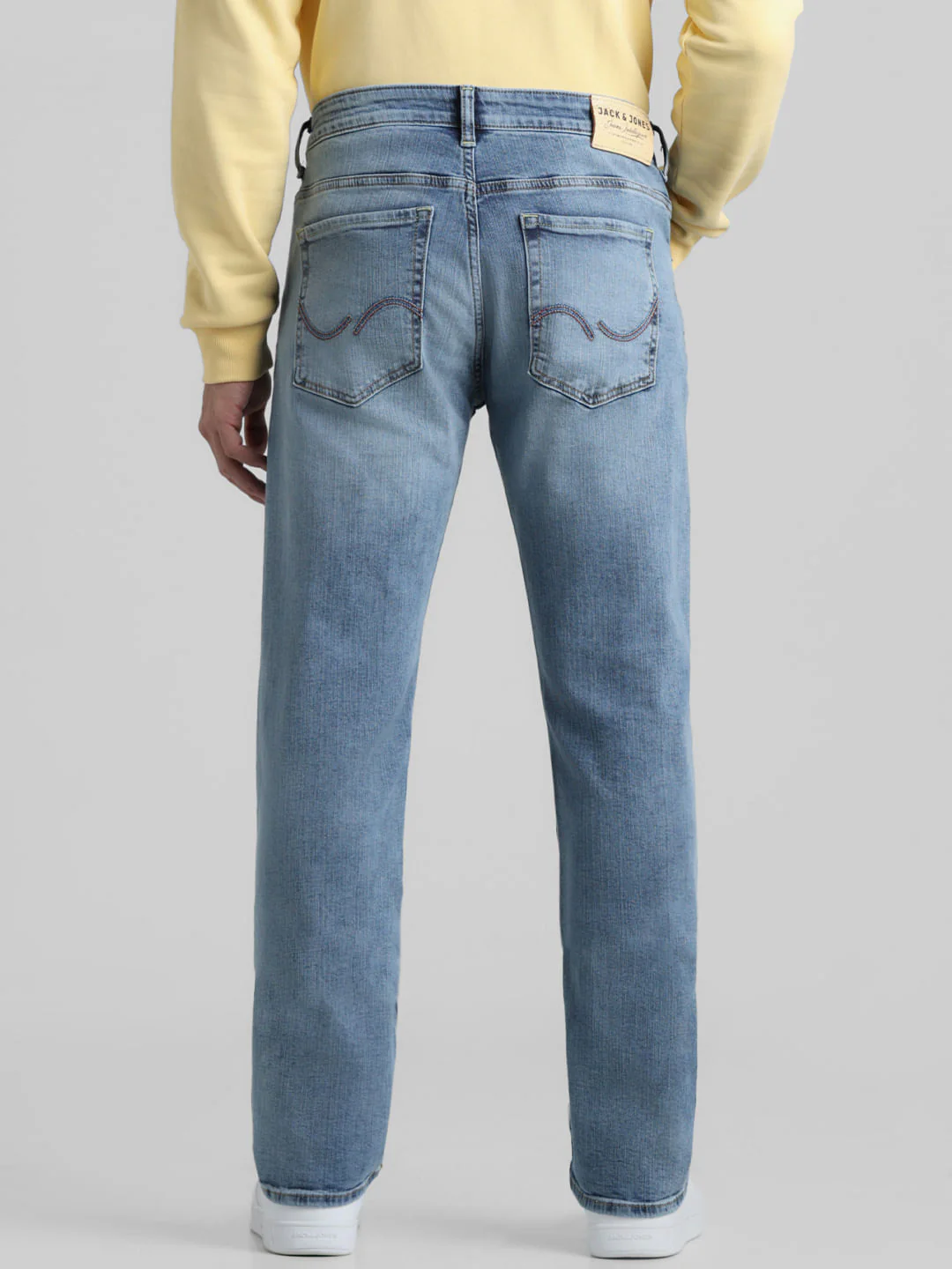Blue Mid Rise Clark Regular Fit Jeans - Image 3