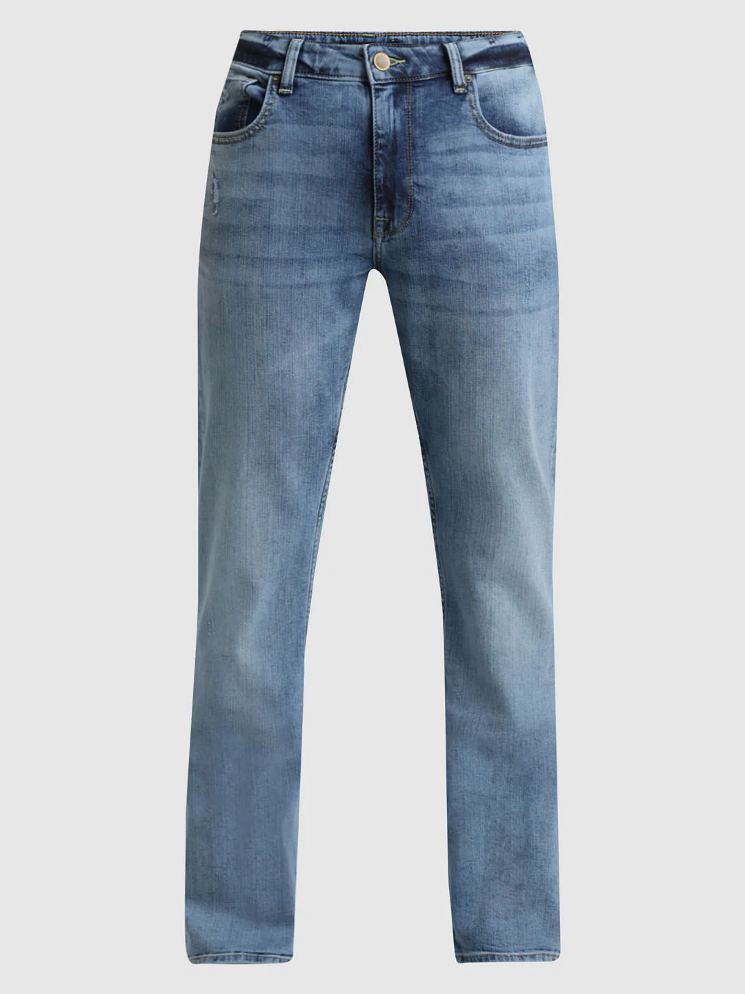 Blue Mid Rise Clark Regular Fit Jeans - Image 6