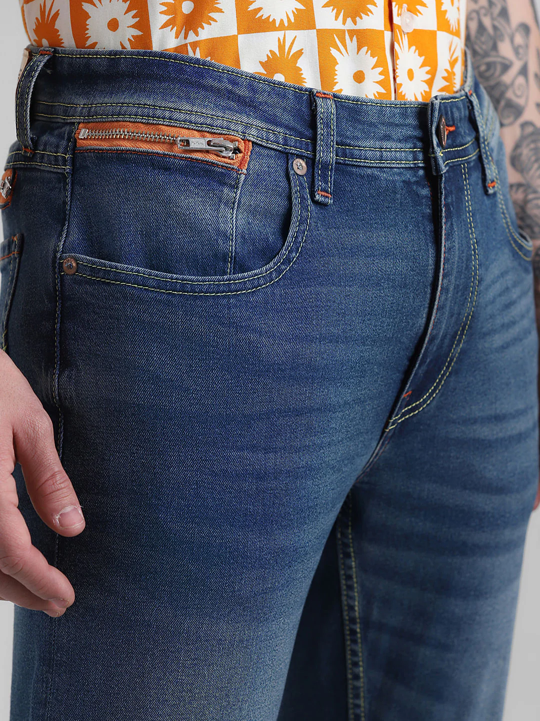 Blue Low Rise Ben Skinny Fit Jeans - Image 4