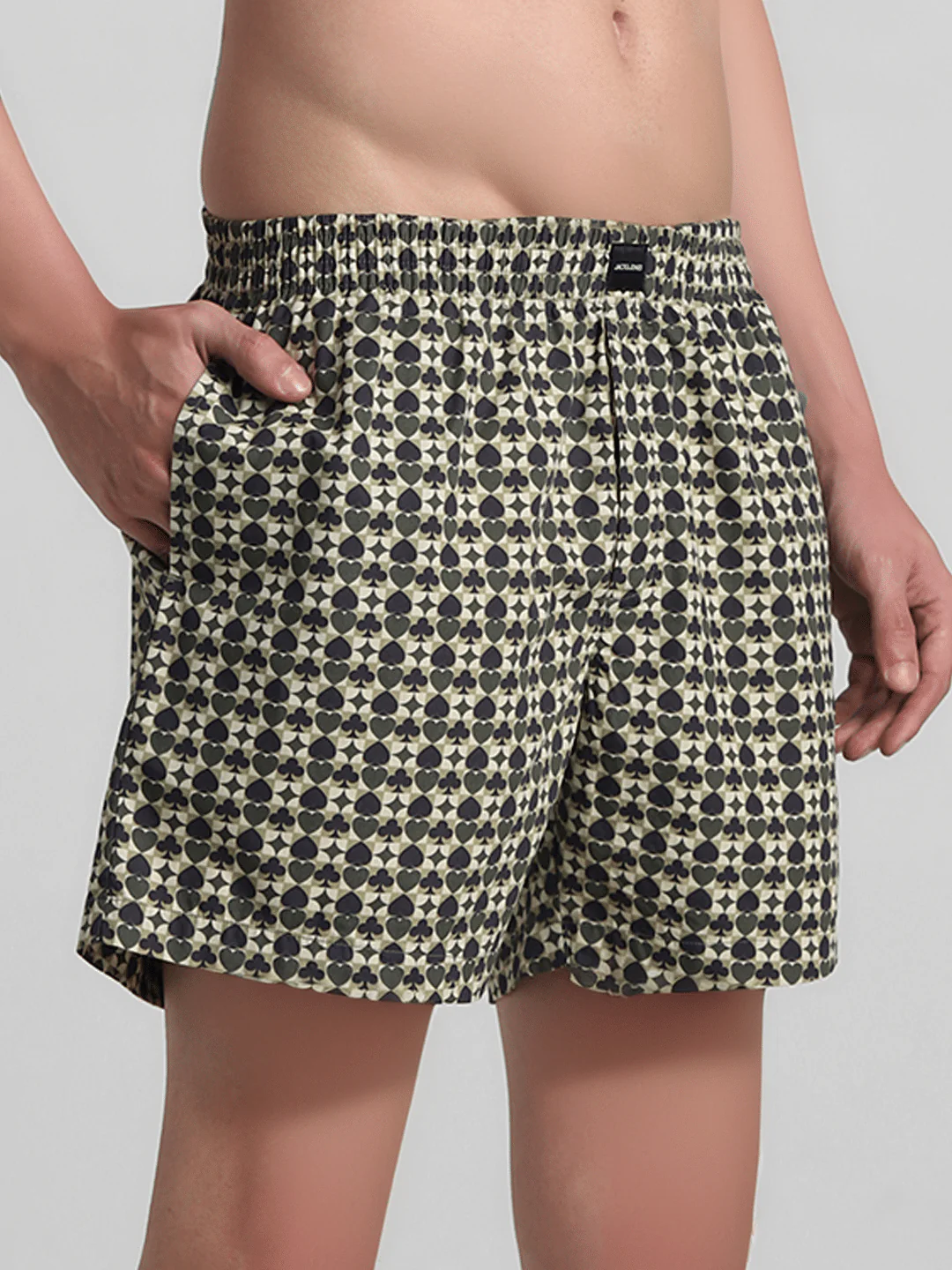 Green Printed Cotton Boxers - Image 2