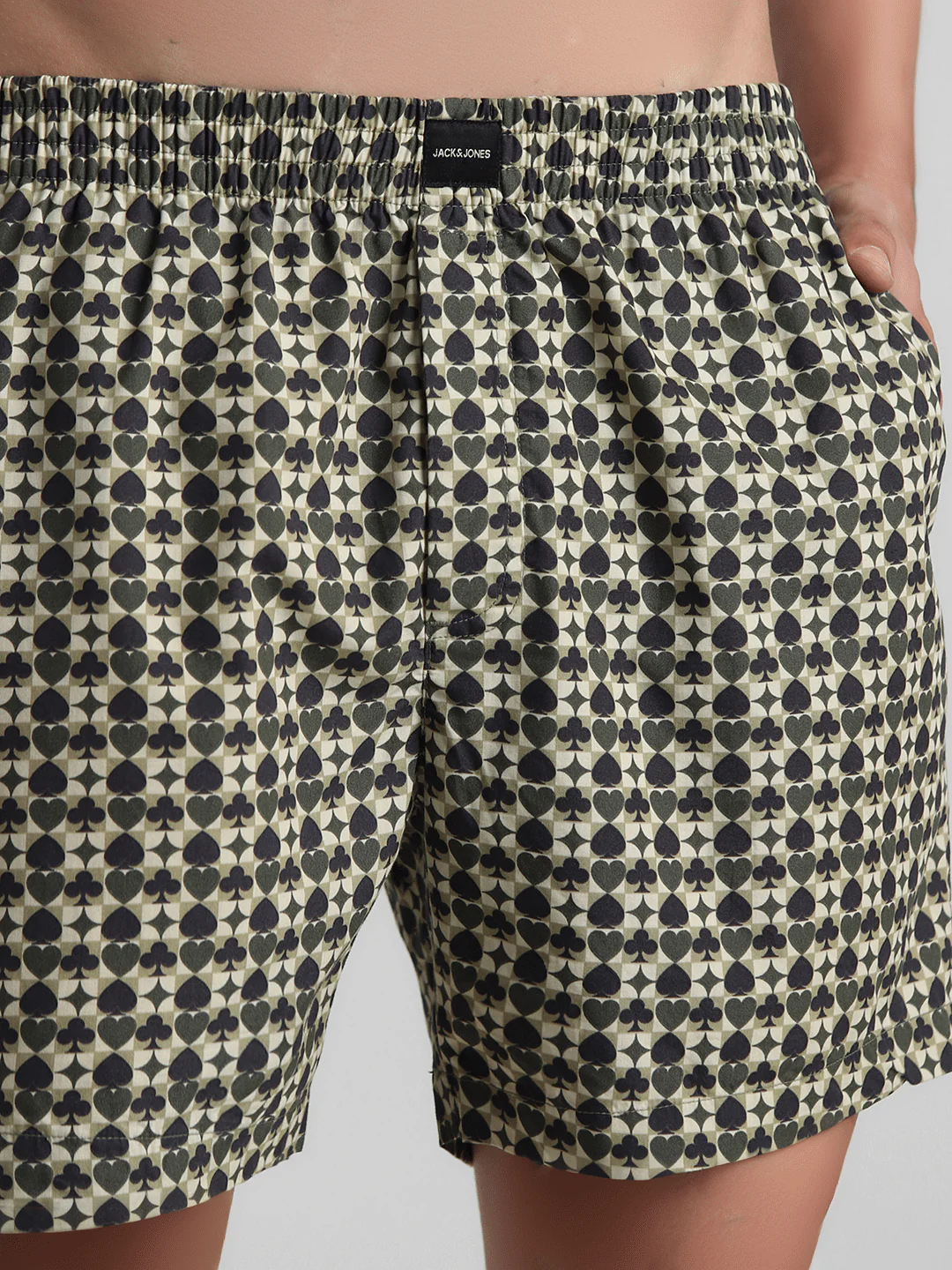 Green Printed Cotton Boxers - Image 4