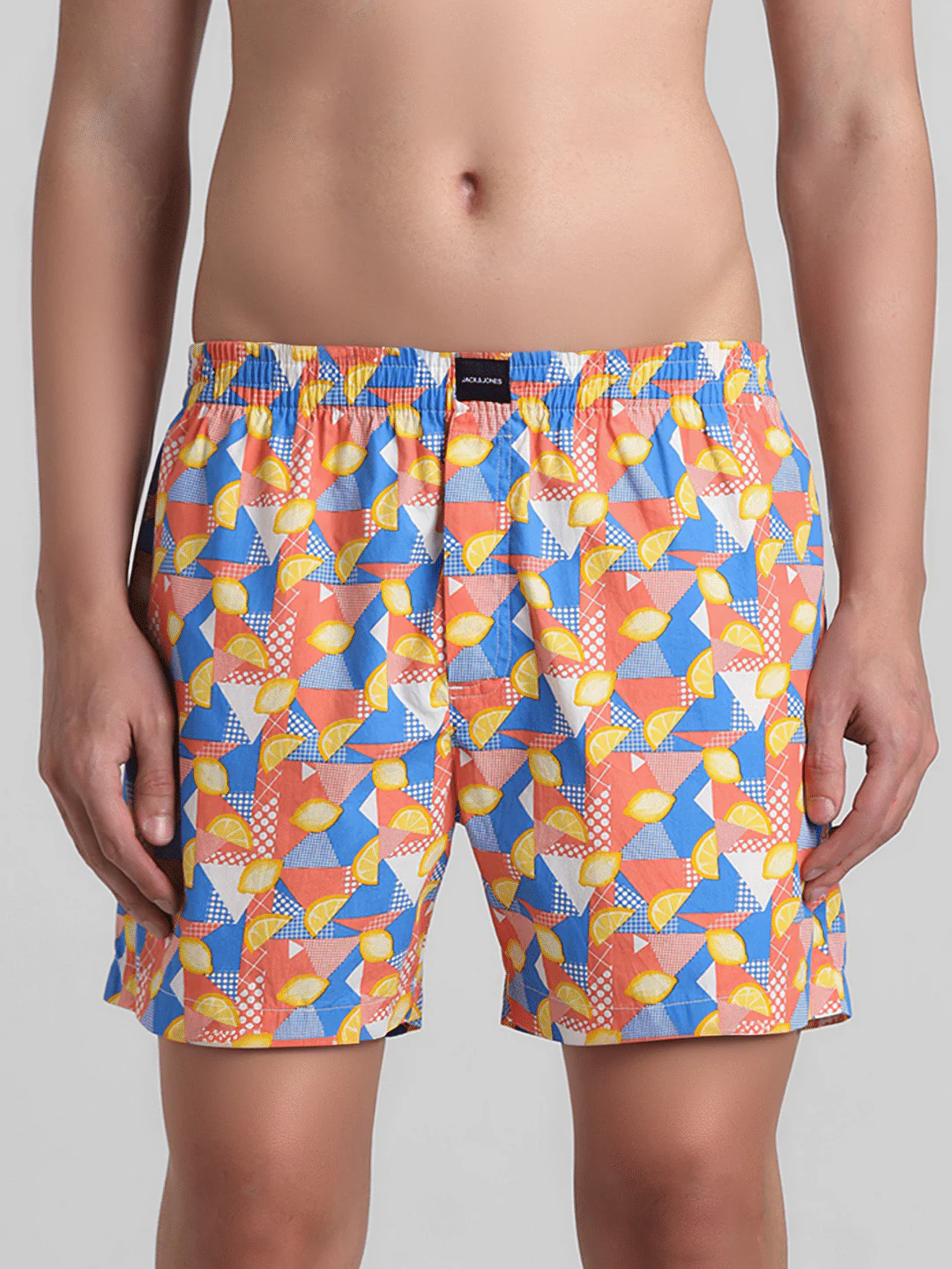 White Lemonade Print Cotton Boxers
