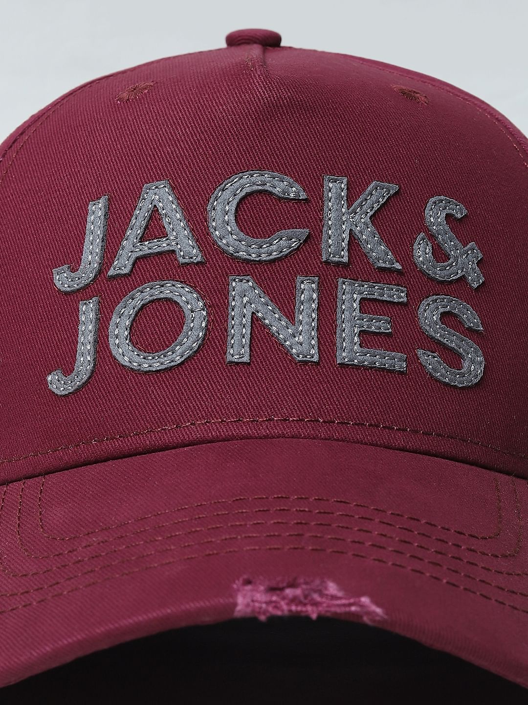 Maroon Distressed Baseball Cap - Image 5