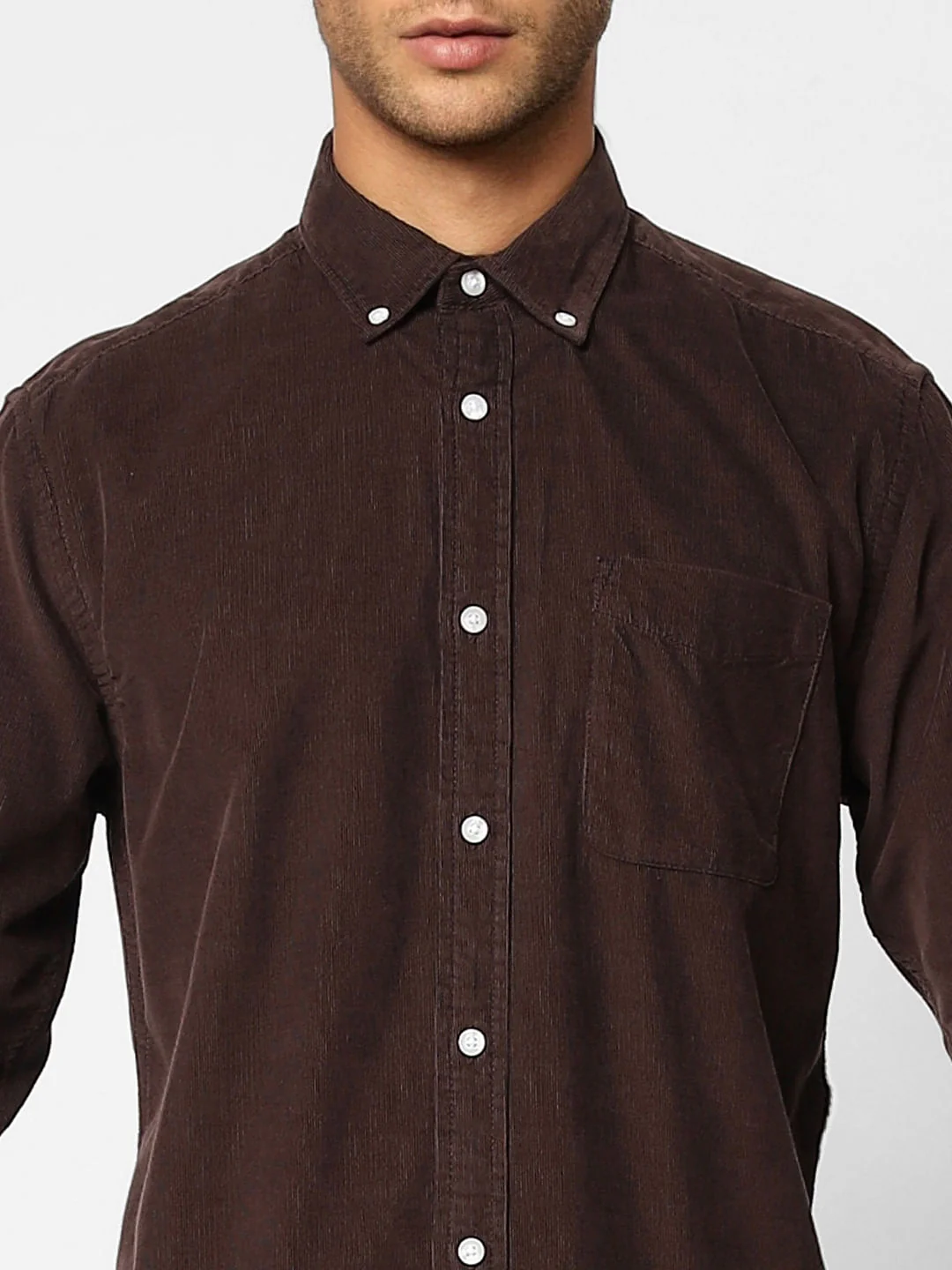 Dark Brown Full Sleeves Shirt - Image 5