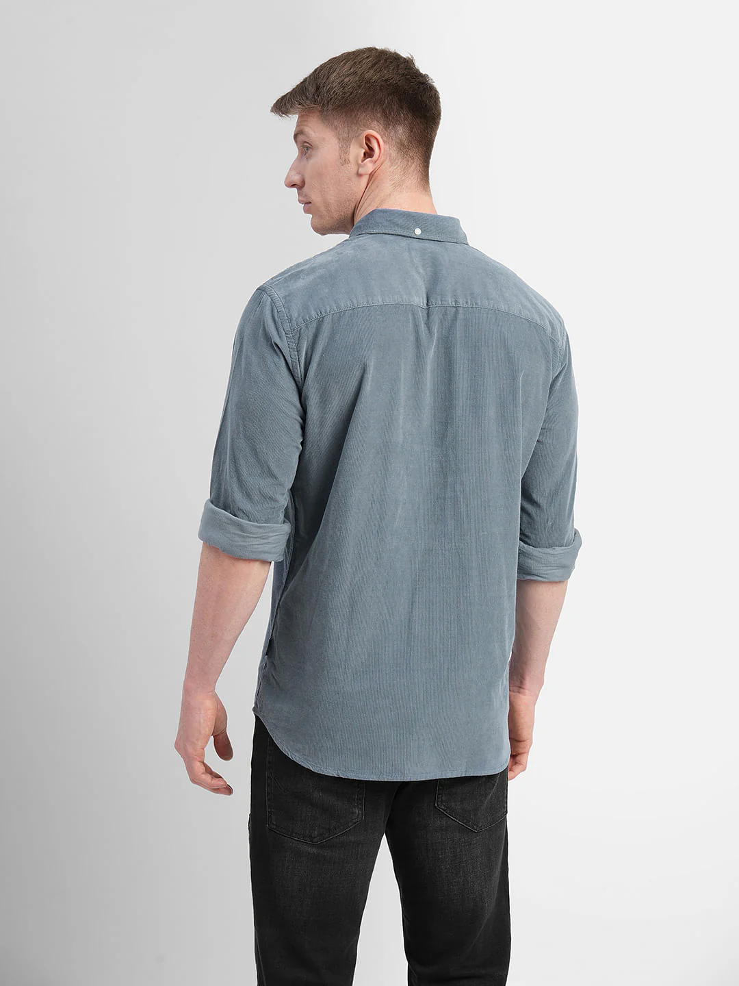 Grey Full Sleeves Shirt - Image 4