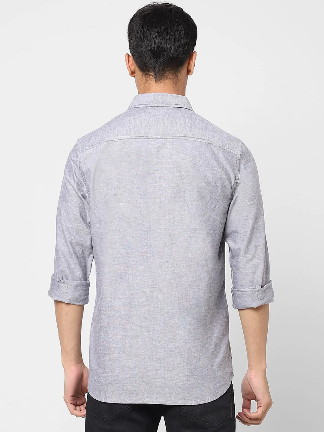 Grey Full Sleeves Shirt - Image 4