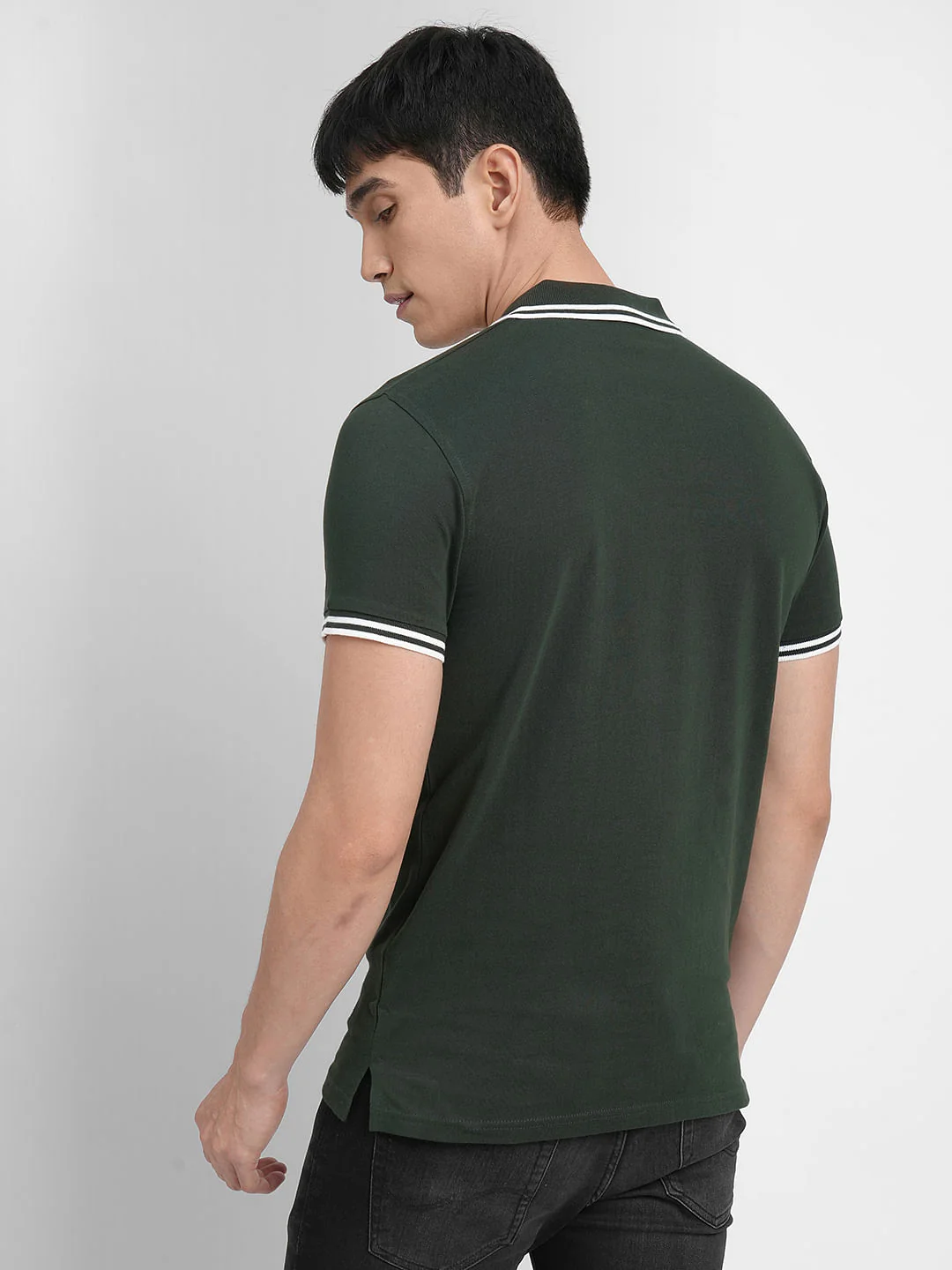 Dark Green Polo Neck T-shirt - Image 4