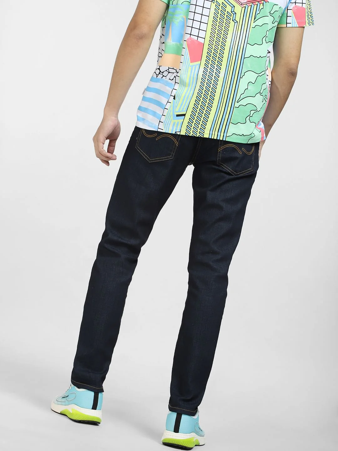 Dark Blue Low Rise Glenn Slim Fit Jeans - Image 4