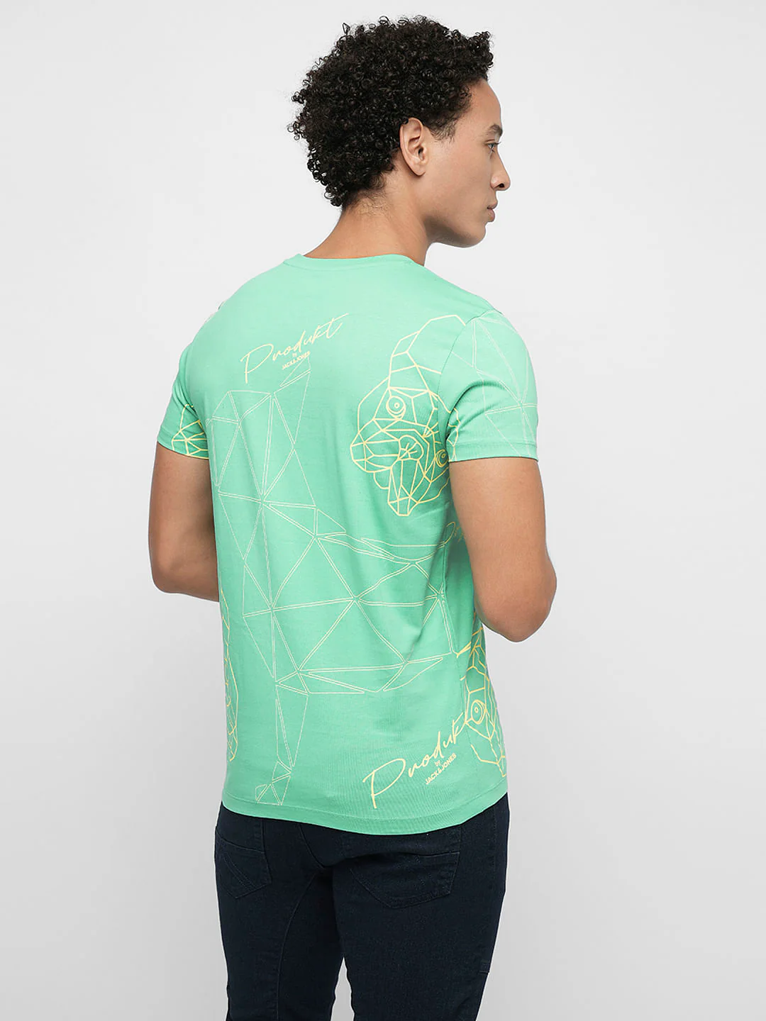 PRODUKT by JACK&JONES Aqua Green Doggo Print T-shirt - Image 4