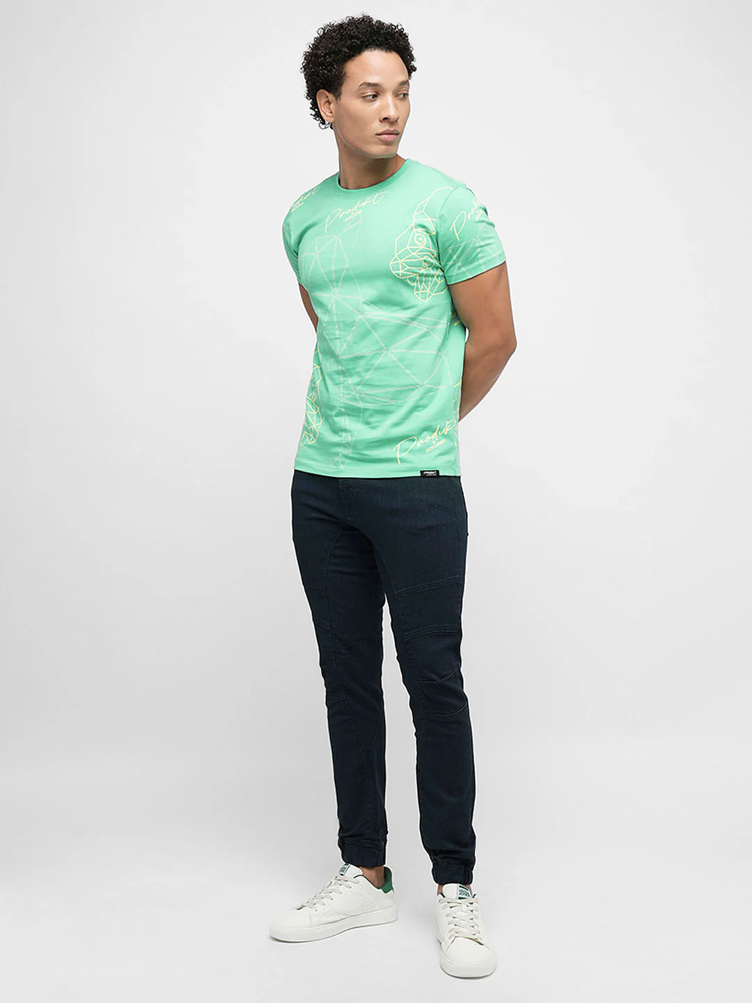 PRODUKT by JACK&JONES Aqua Green Doggo Print T-shirt - Image 5