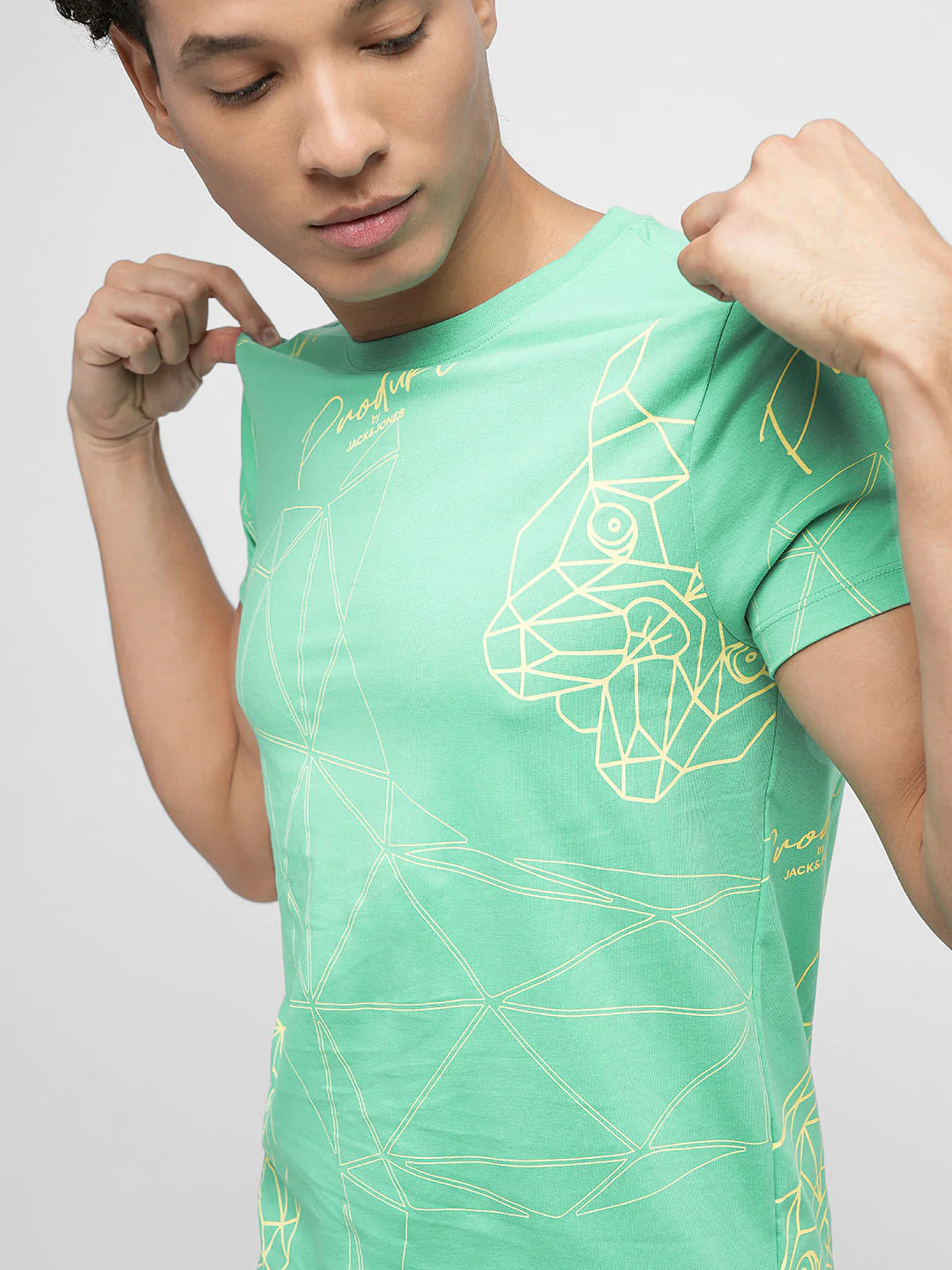 PRODUKT by JACK&JONES Aqua Green Doggo Print T-shirt - Image 6