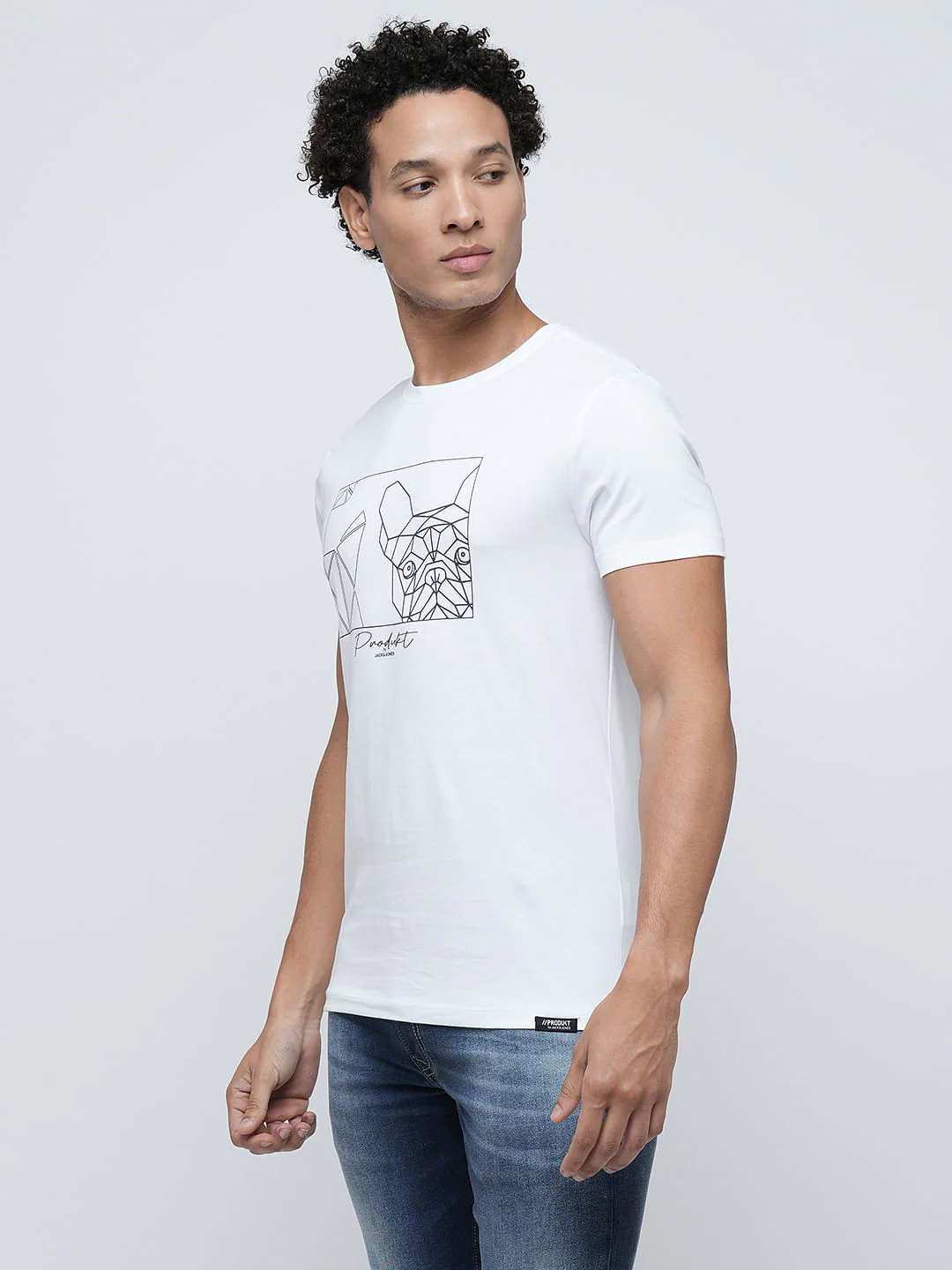PRODUKT by JACK&JONES White Crew Neck T-shirt - Image 3