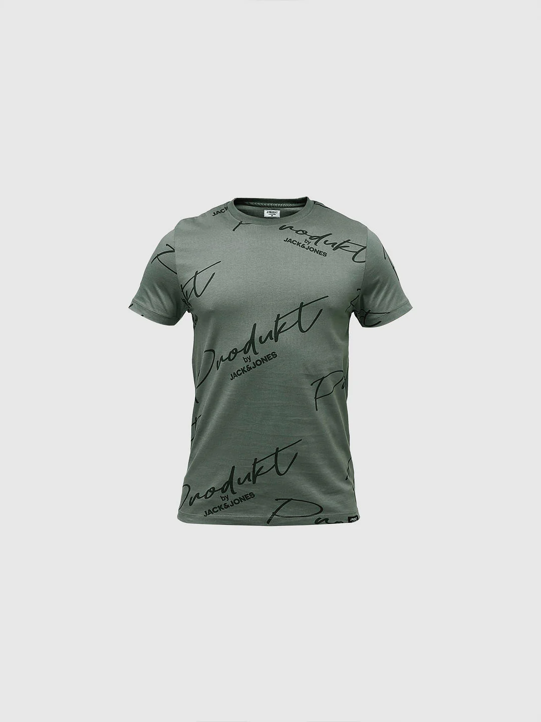 PRODUKT by JACK&JONES Dark Grey Logo Crew Neck T-shirt - Image 7