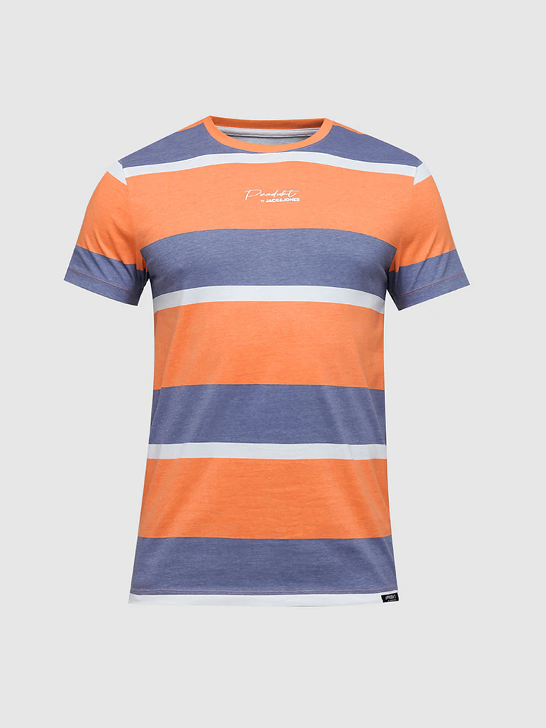 PRODUKT by JACK&JONES Orange Colourblocked Crew Neck T-shirt - Image 7