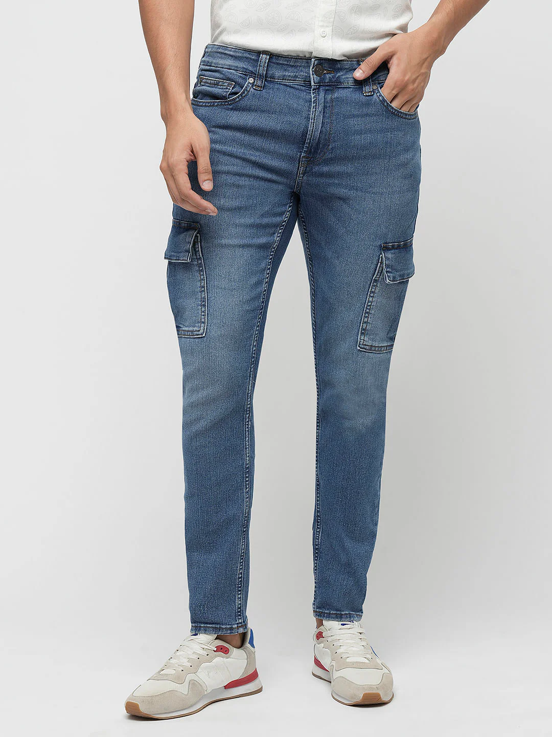PRODUKT by JACK&JONES Blue Pocket Detail Slim Fit Jeans - Image 2