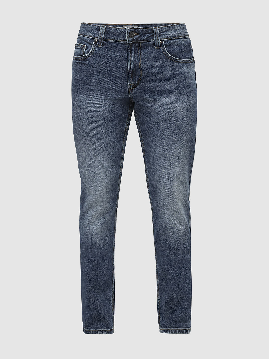 PRODUKT by JACK&JONES Dark Blue Mid Rise Slim Fit Jeans - Image 7