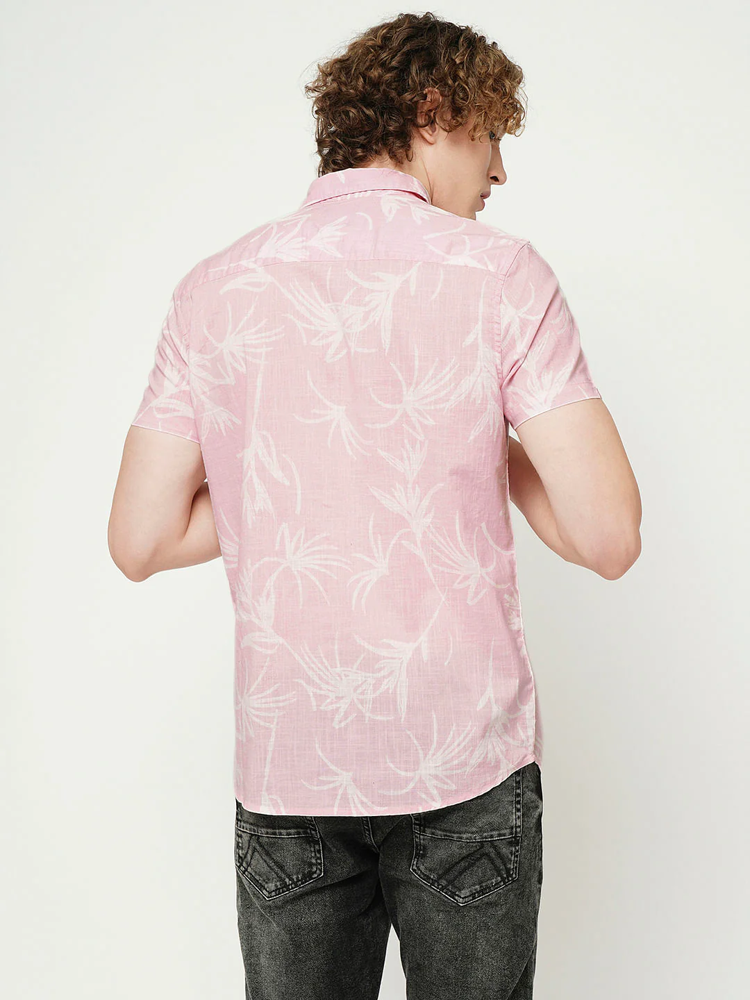 PRODUKT by JACK&JONES Pink Printed Short Sleeves Shirt - Image 4