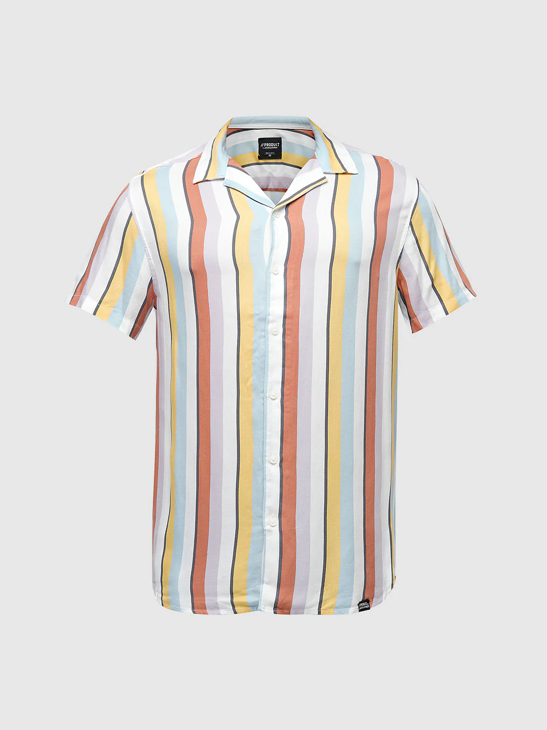 PRODUKT by JACK&JONES Yellow Striped Short Sleeves Shirt - Image 7