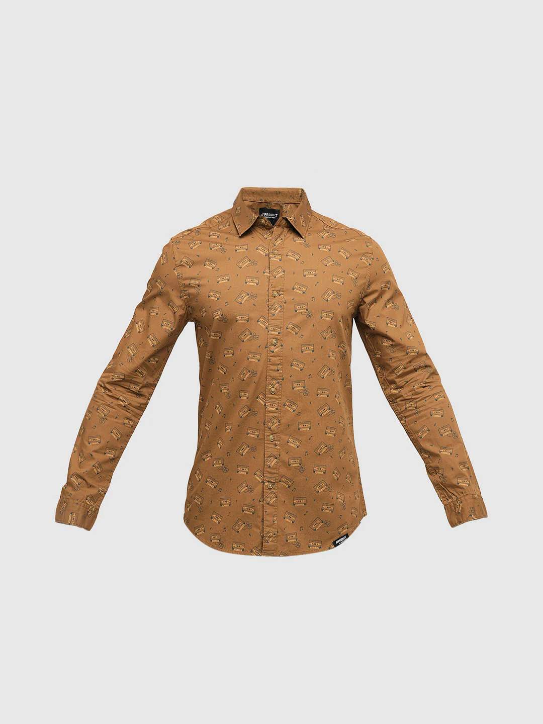 PRODUKT by JACK&JONES Brown Printed Full Sleeves Shirt - Image 7