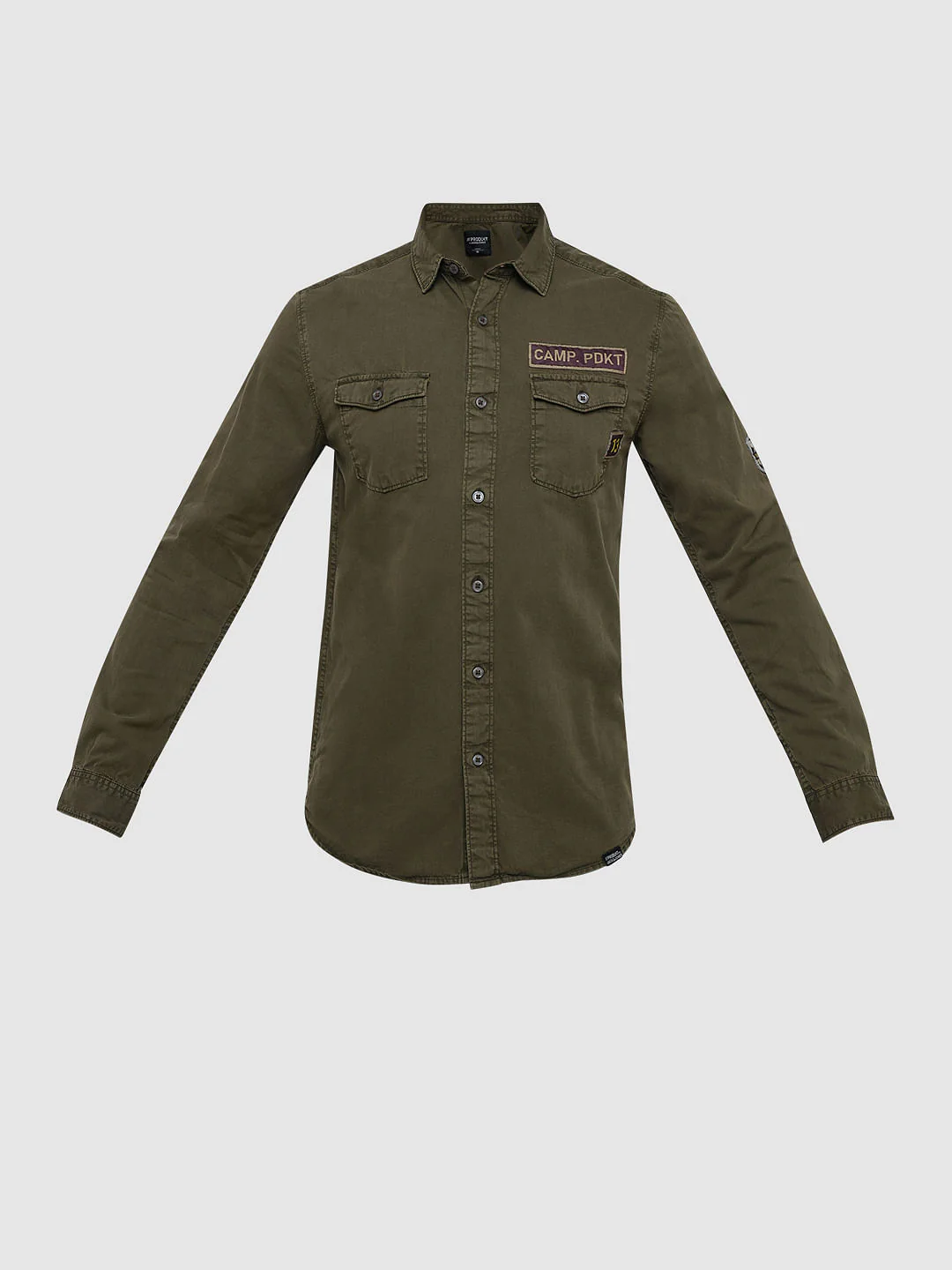 PRODUKT by JACK&JONES Green Printed Full Sleeves Shirt - Image 7