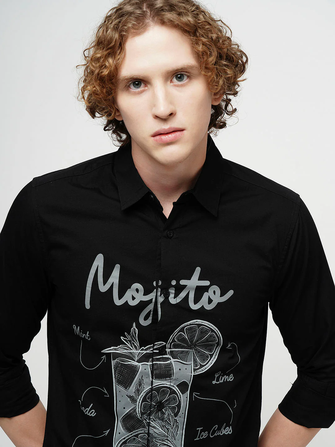 PRODUKT by JACK&JONES Black Printed Full Sleeves Shirt - Image 6